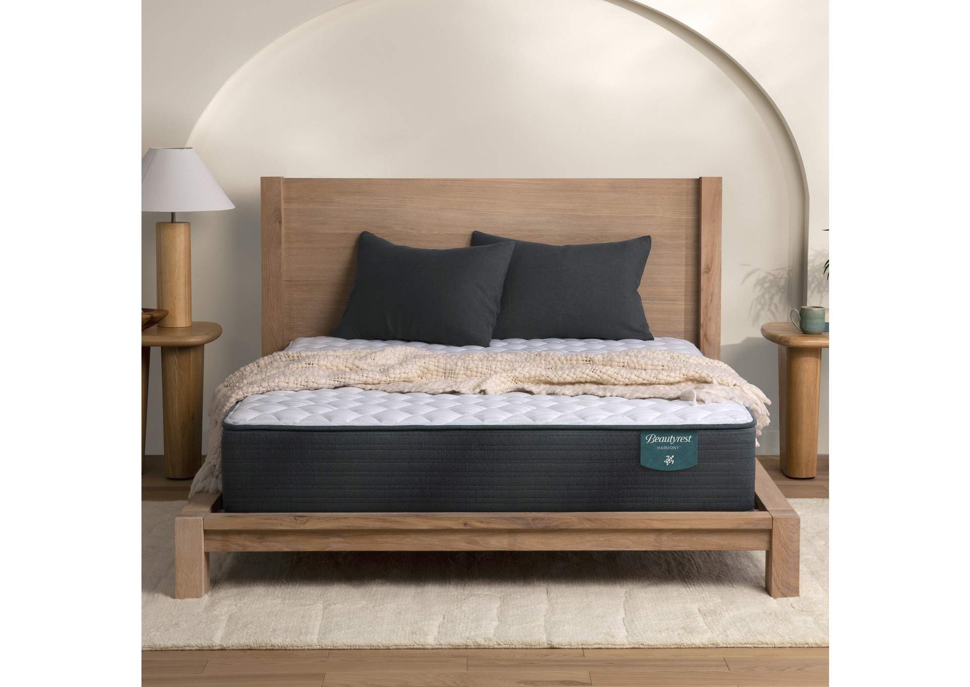 Harmony Beachfront Bay 12" Firm Mattress Low Profile Set - King image 1