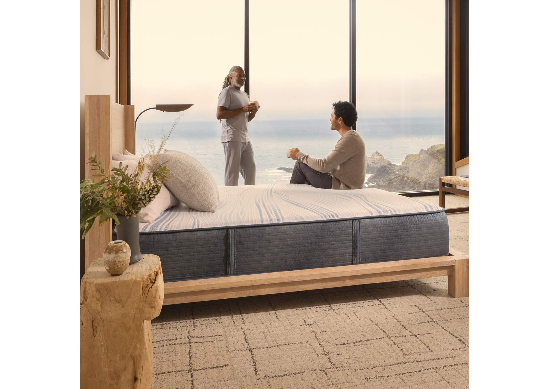 Harmony Hybrid Driftwood Bay 12. 5 Inch Hybrid Plush Mattress Set - King image 10