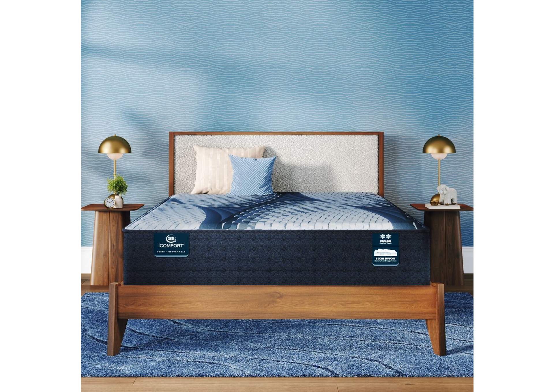 Icomfort Iona  13 Inch Memory Foam Plush Mattress - Full image 1