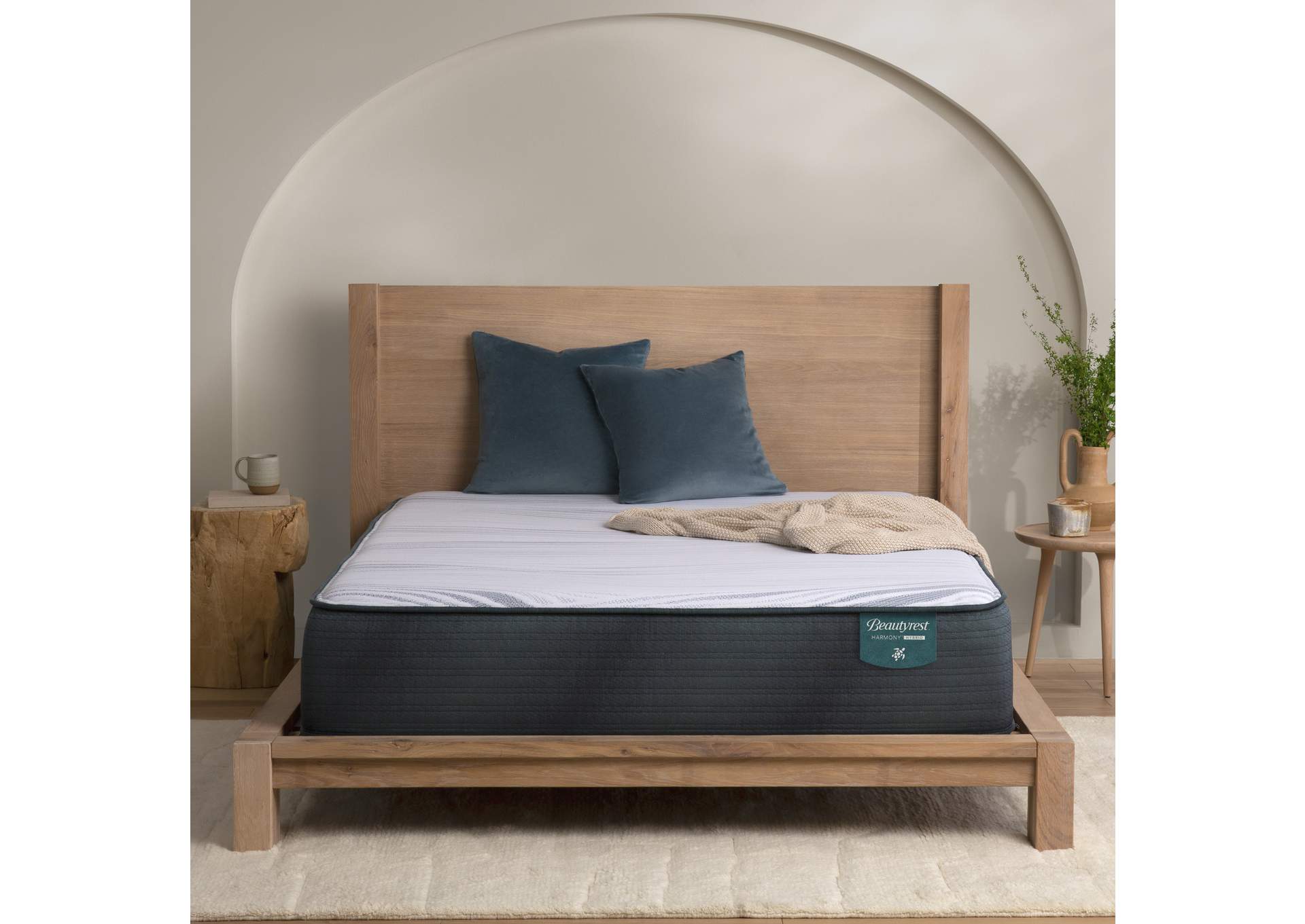 Harmony Hybrid Driftwood Bay 12. 5 Inch Hybrid Plush Mattress Set - King image 1