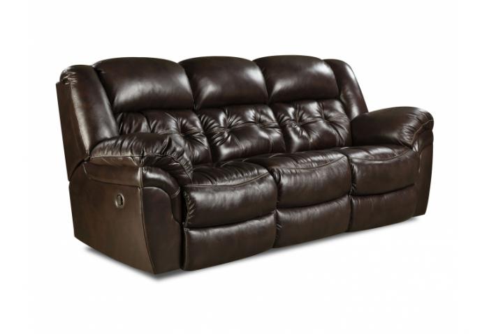 Top Grain Leather Double Reclining Sofa image 1