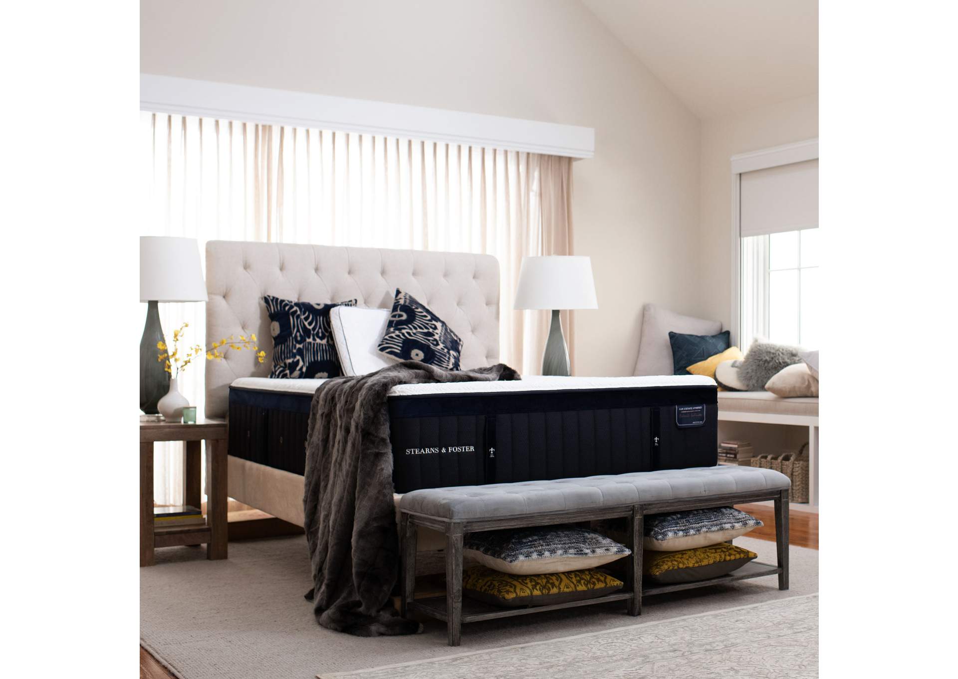 Pollock Luxury Cushion Firm Hybrid  Split Cal King image 1