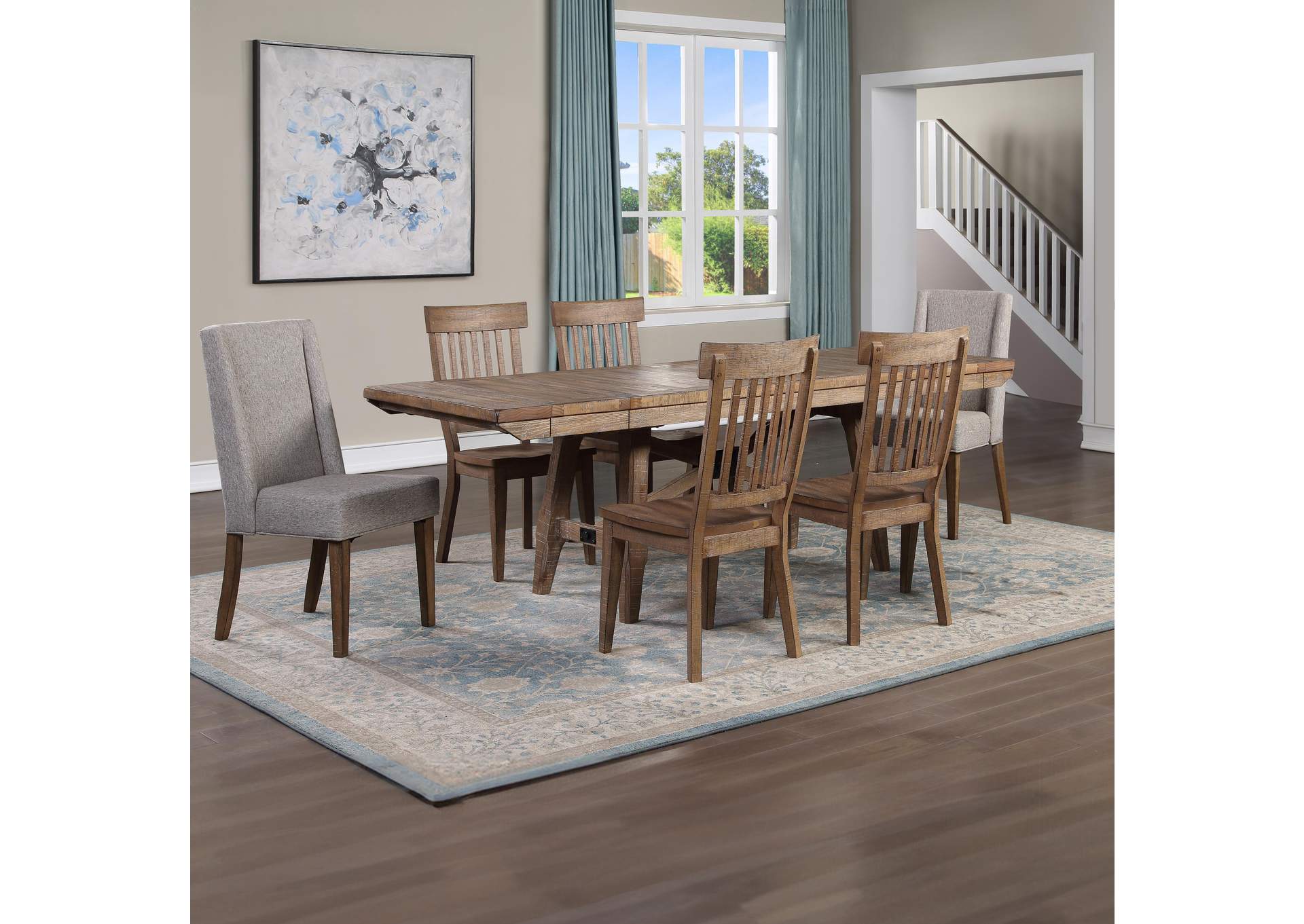 Riverdale Brown 7-Piece Dining Set image 1