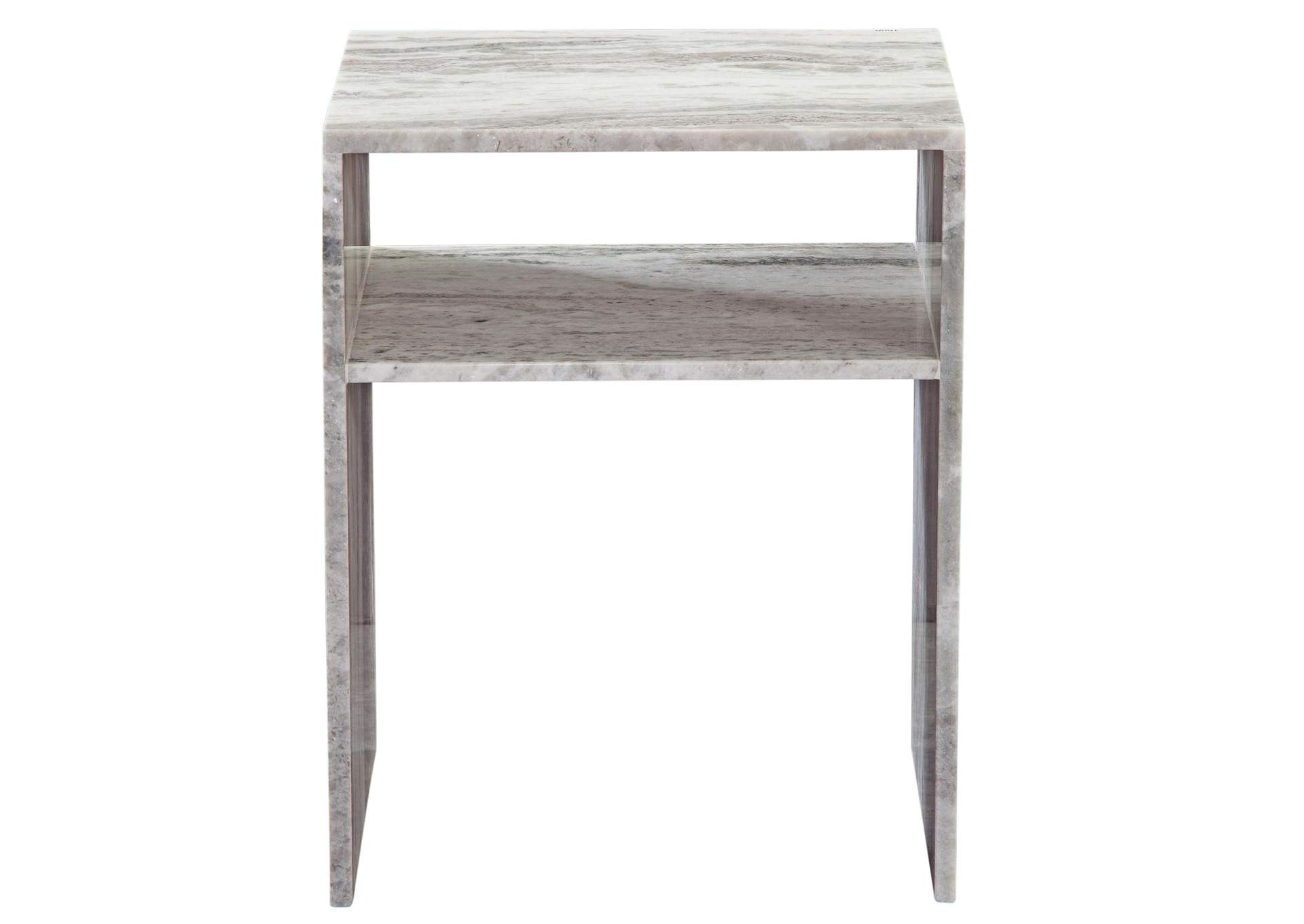 Casey Fantasy Brown Marble End Table image 1