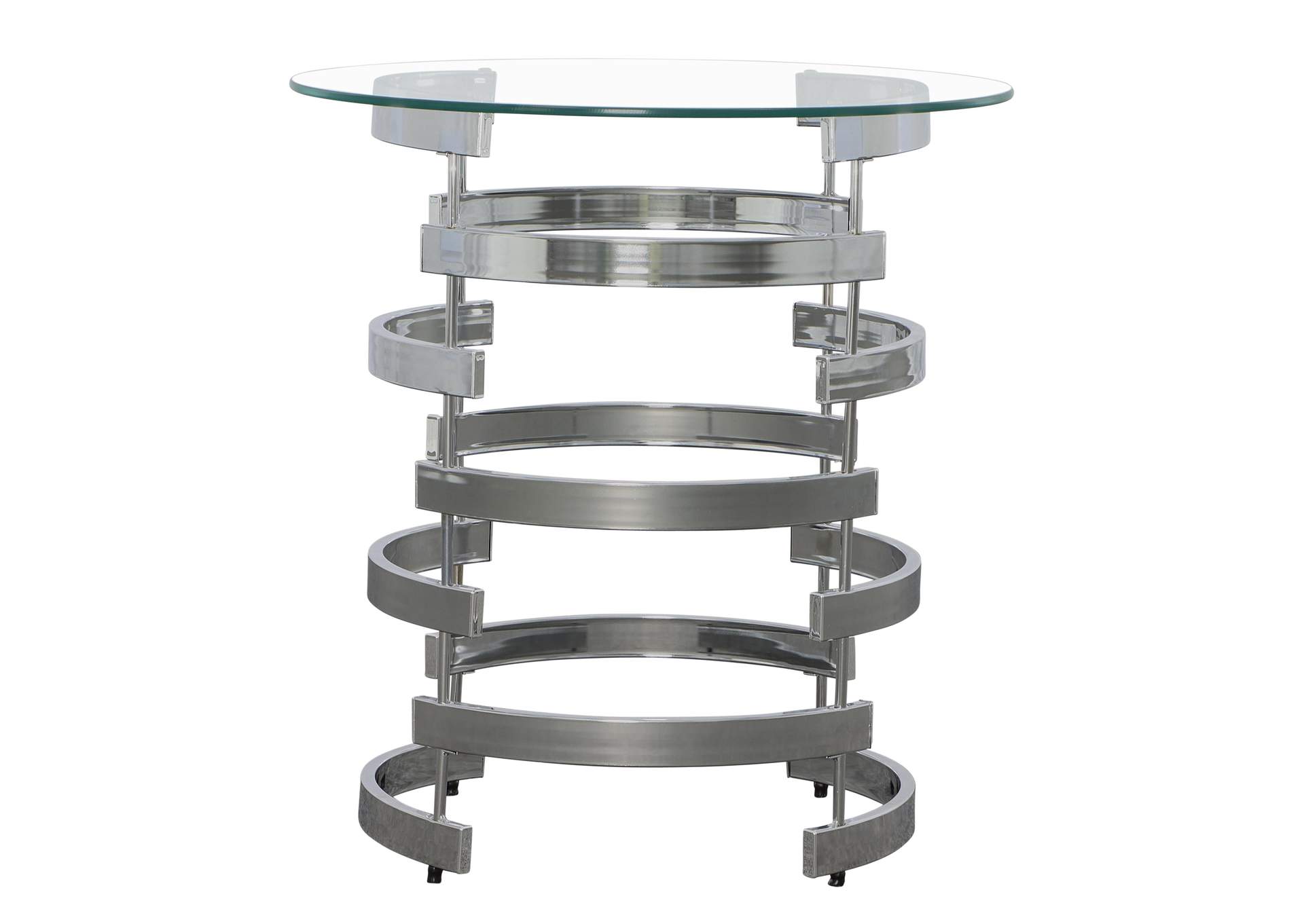 Teegan Gray Glass End Table image 1