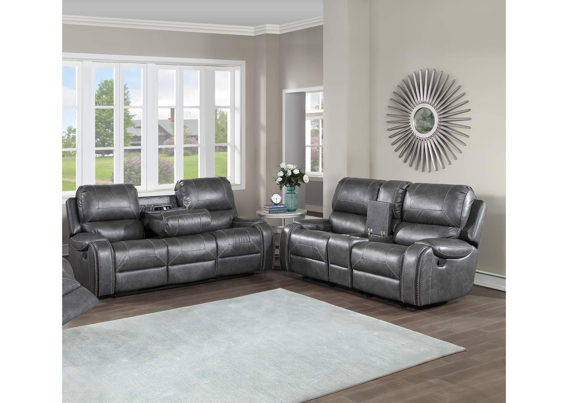Keily Gray 2-Piece Reclining Living Room Set image 1