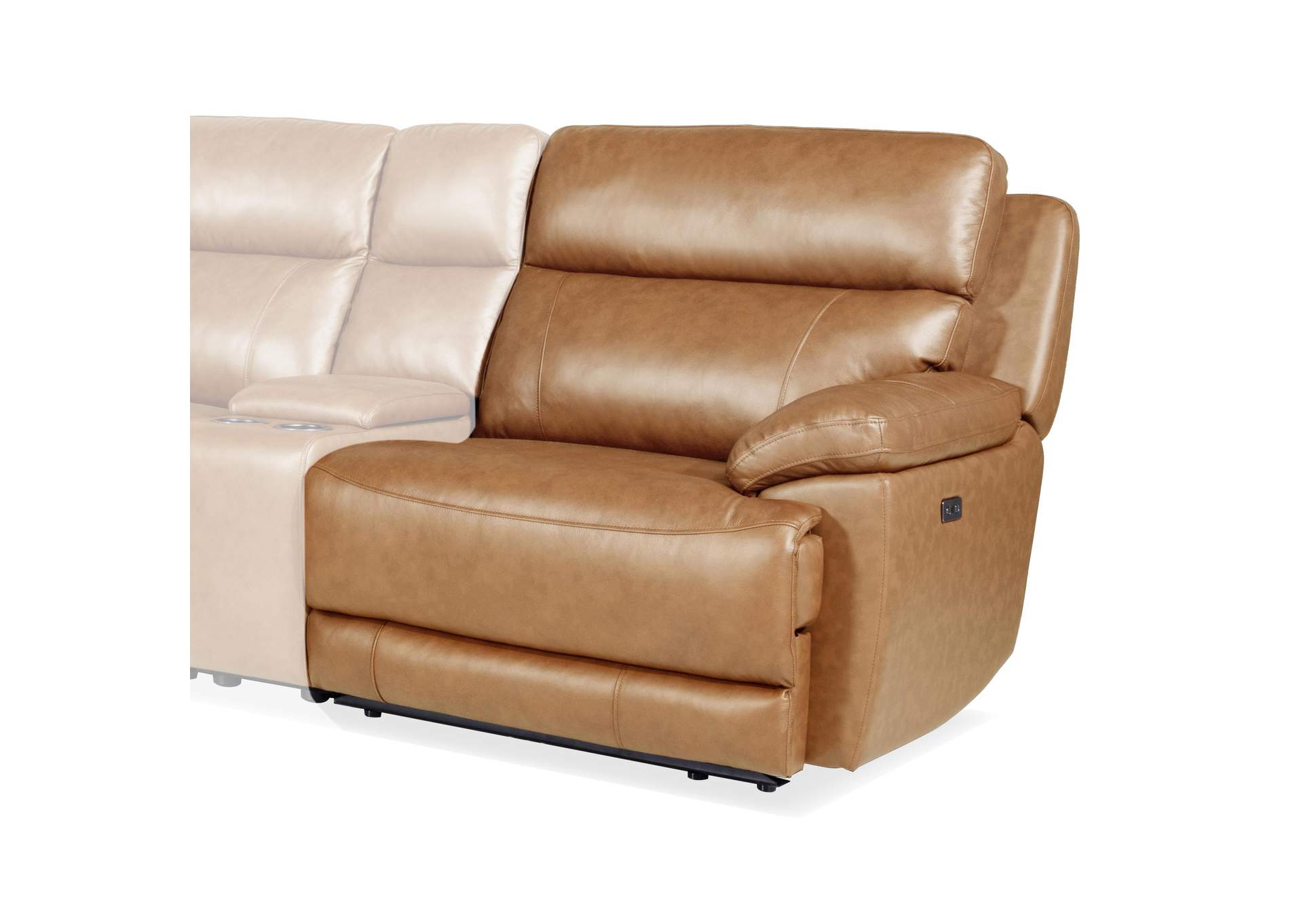 Gatlin Leather Right-Arm-Facing Dual-Power Recliner image 1