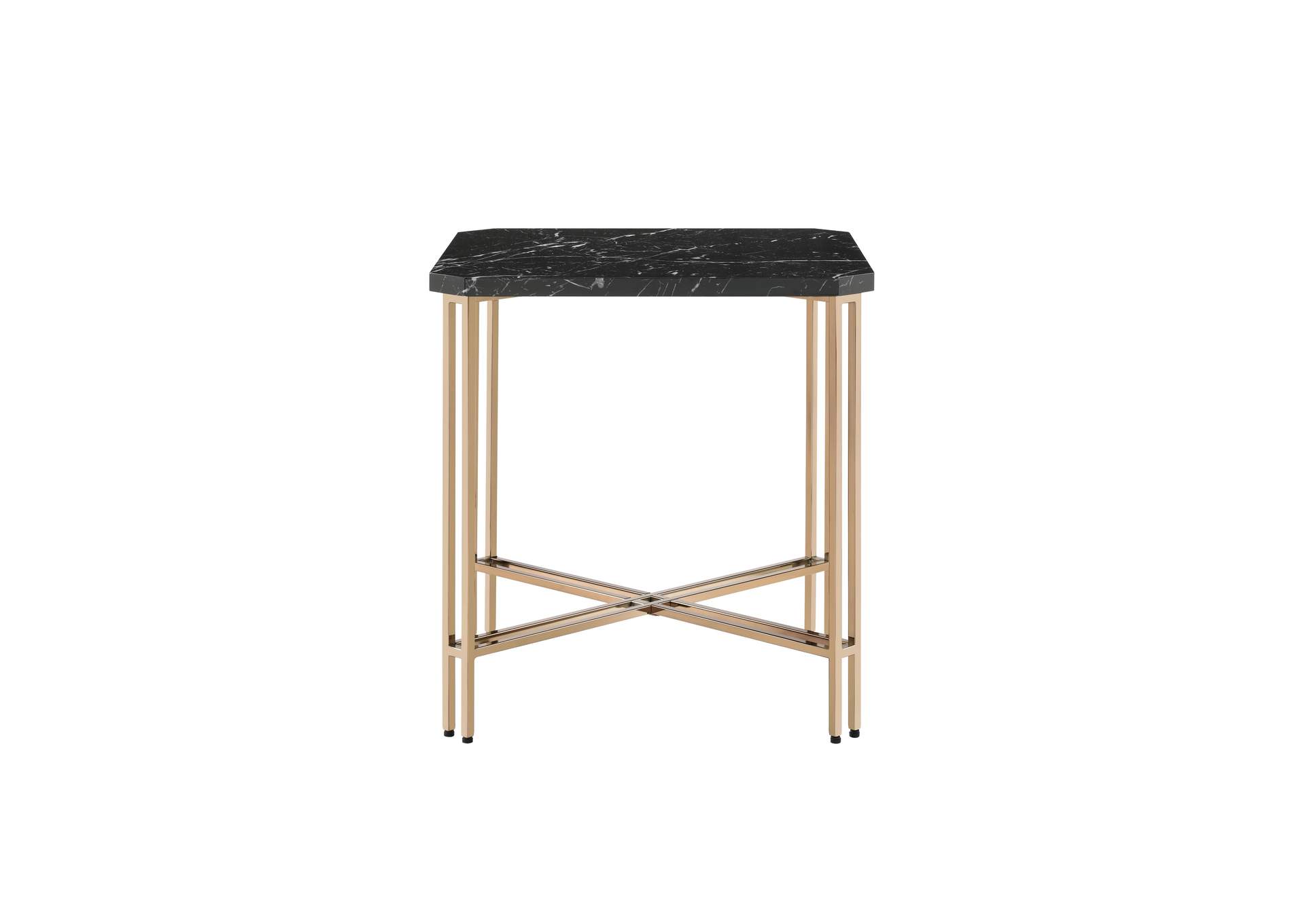 Daxton Faux Marble Top Square End Table image 1