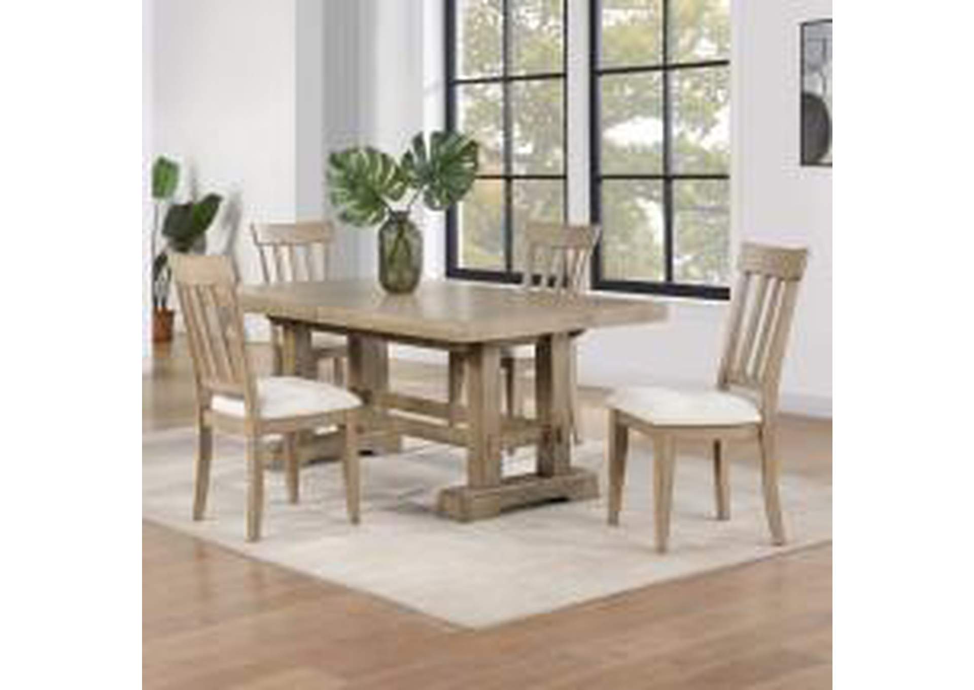 Napa 5-Piece 72-108-Inch Dining Set, Sand image 1