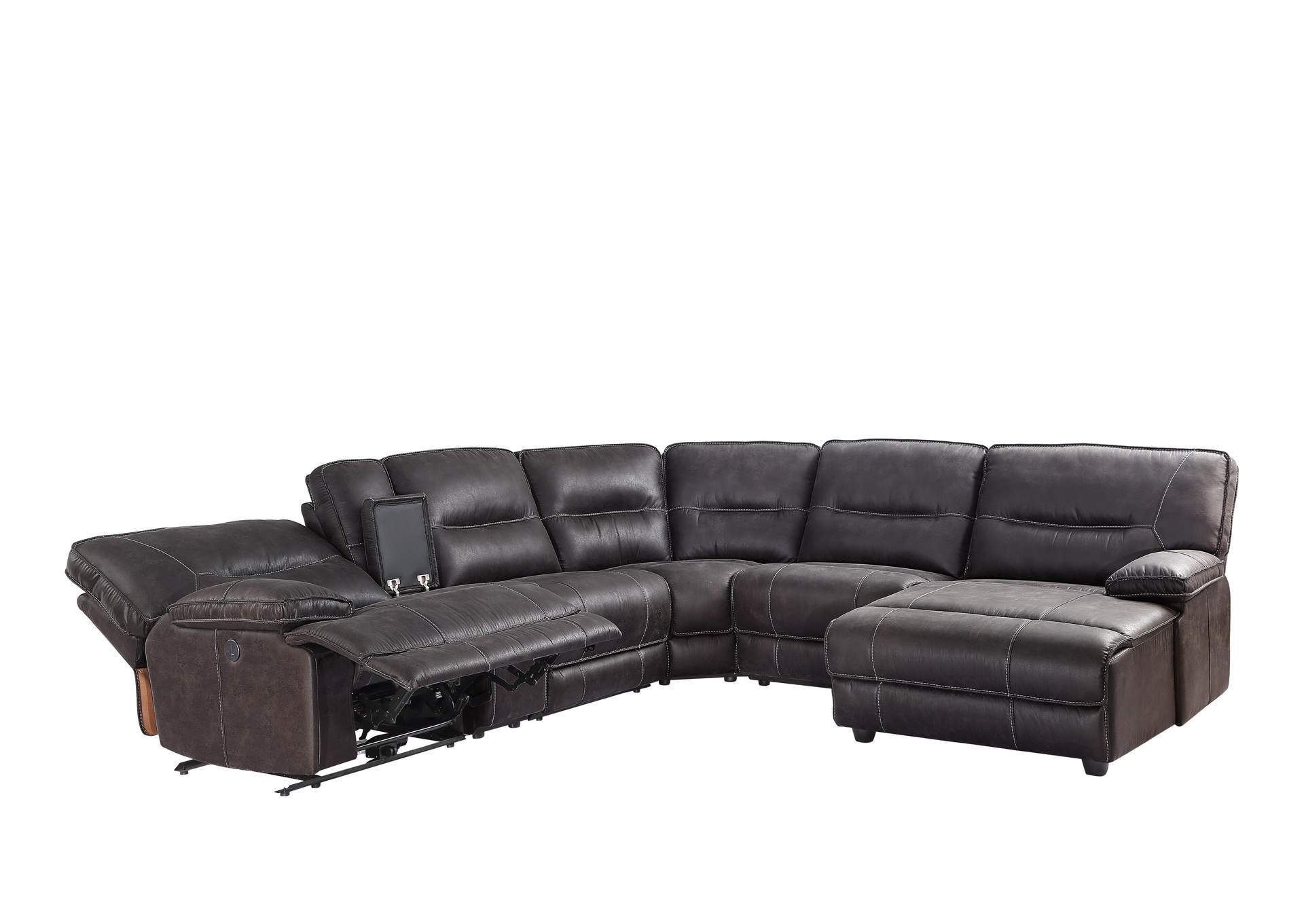 Ogden Left-Arm-Facing Power Recliner Granite image 1