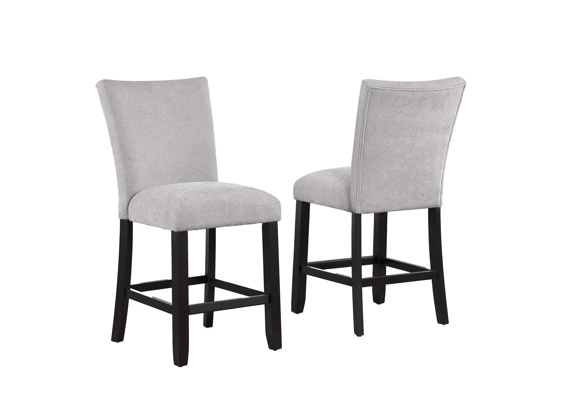 Artemis Gray Chenille Counter Chair image 1