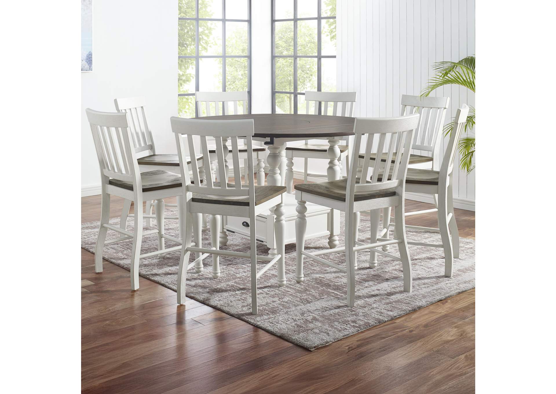 Joanna Two Tone 9-Piece Counter Height Dining Set image 1