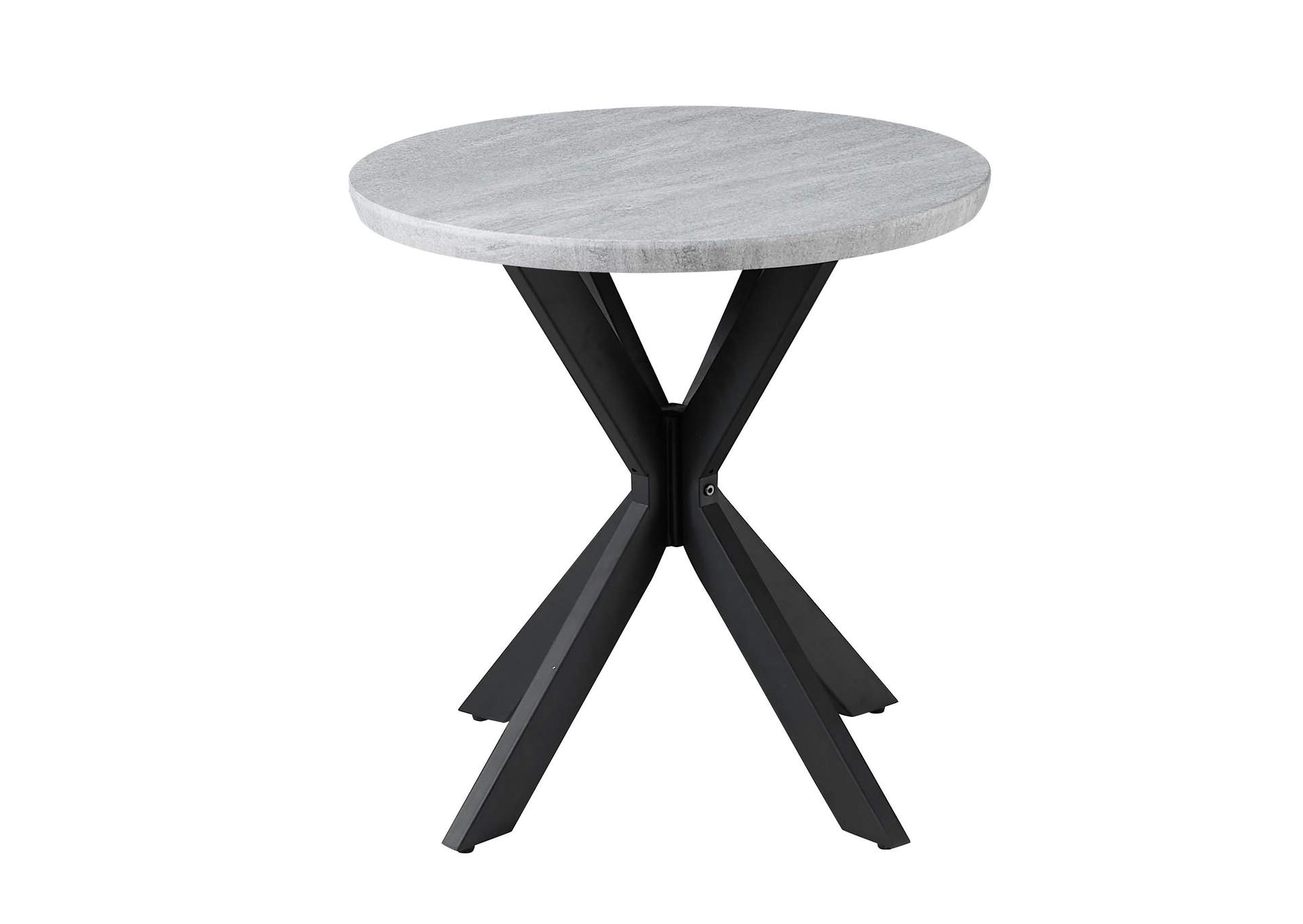 Keyla Faux-Marble Round End Table image 1