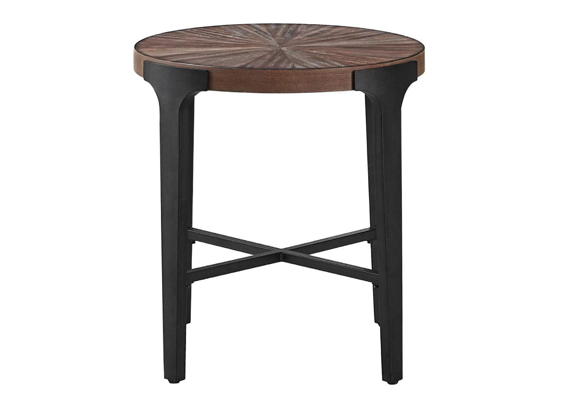 Chevron Round End Table image 1