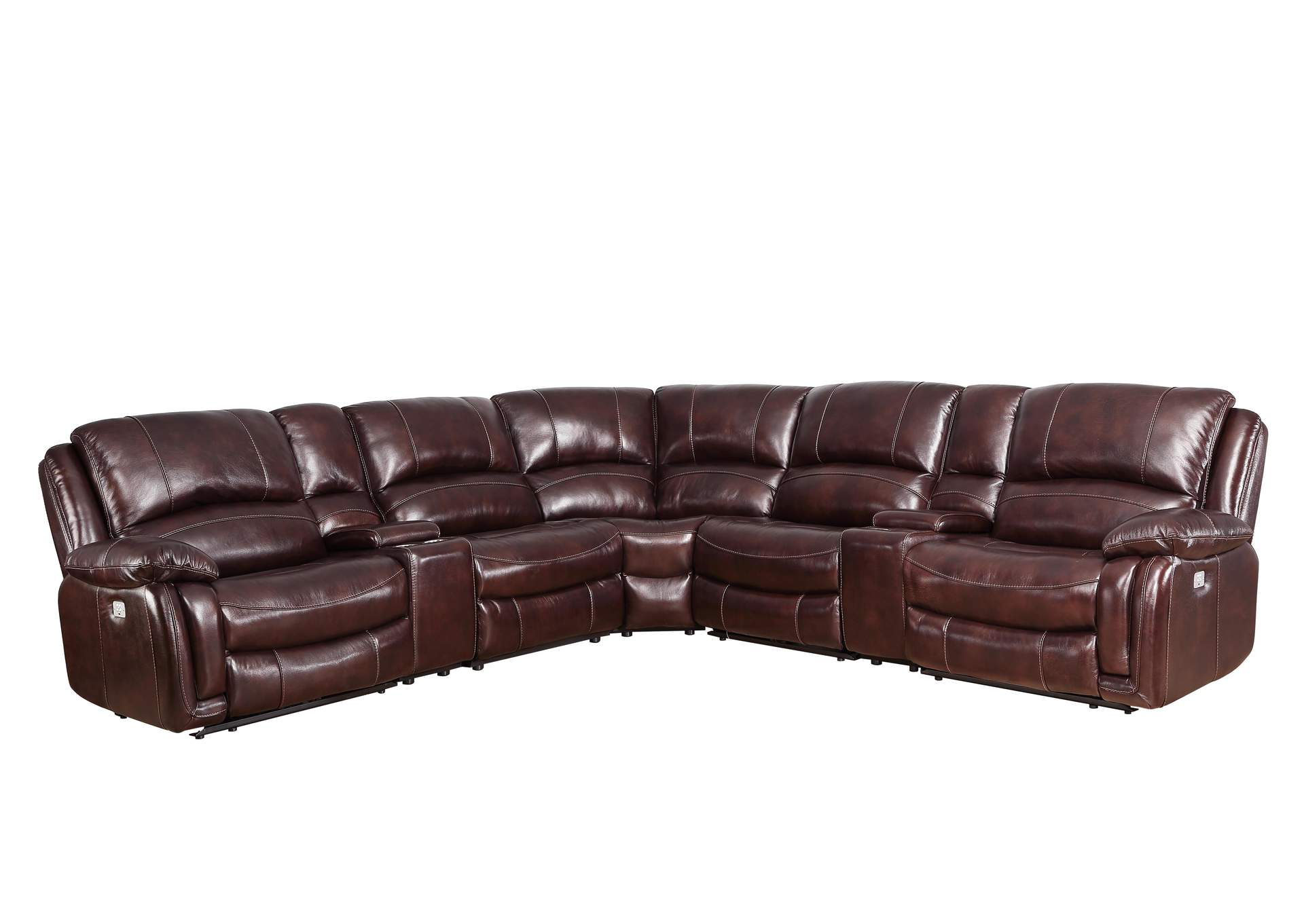 Denver Brown Left-Arm-Facing Dual-Power Recliner image 1
