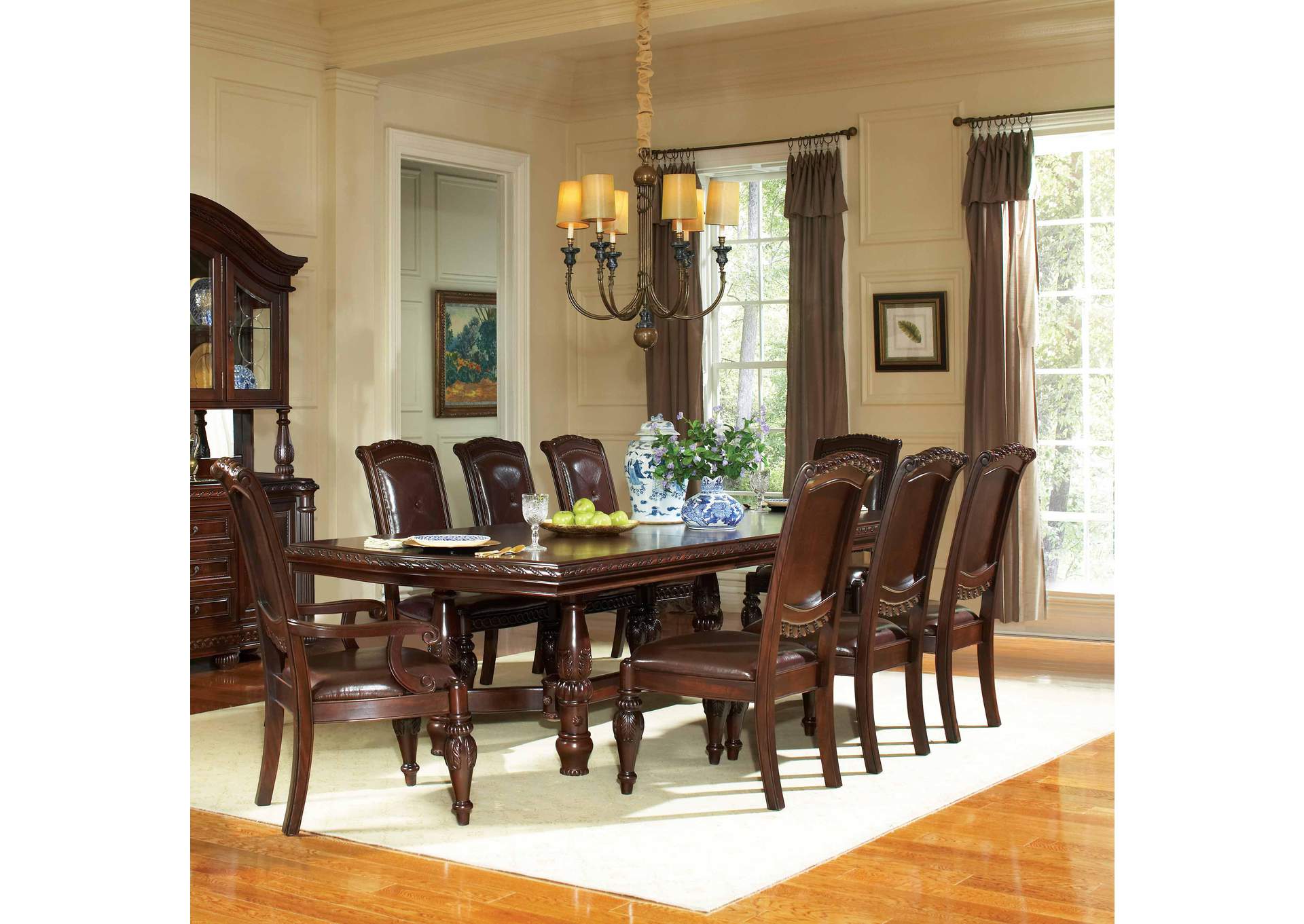 Antoinette Brown 9-Piece Dining Set image 1