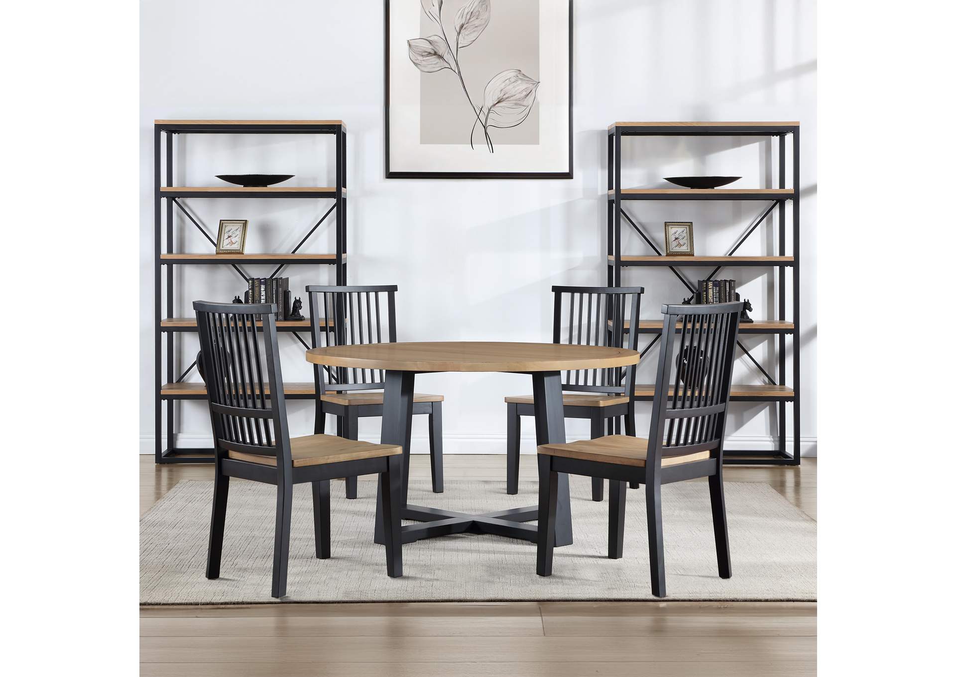 Magnolia 54" Round 5-Piece Dining Set image 1