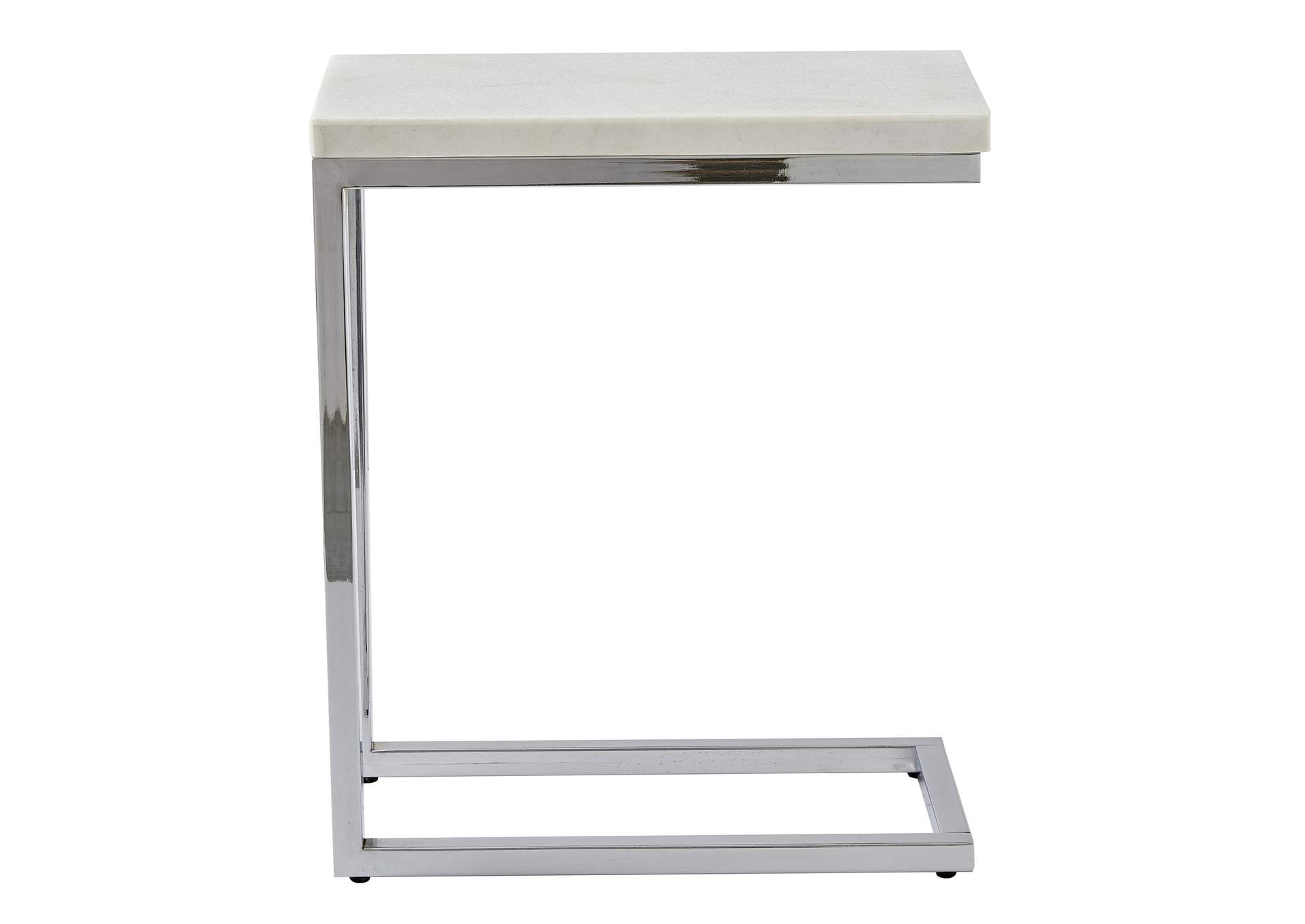 Echo White Marble Top Chairside Table image 1