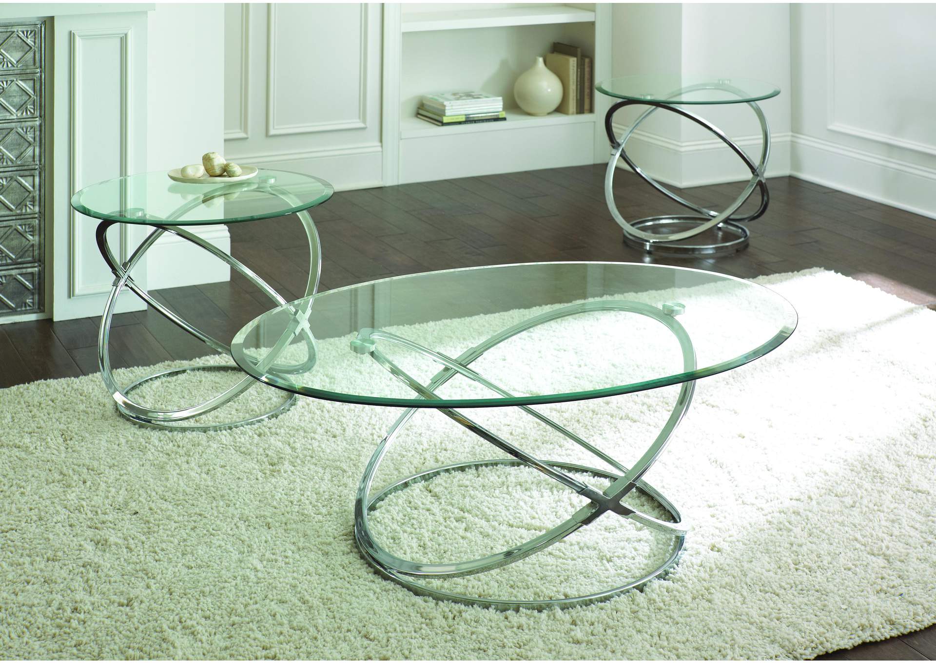 Orion Gray Glass Dining Table image 1