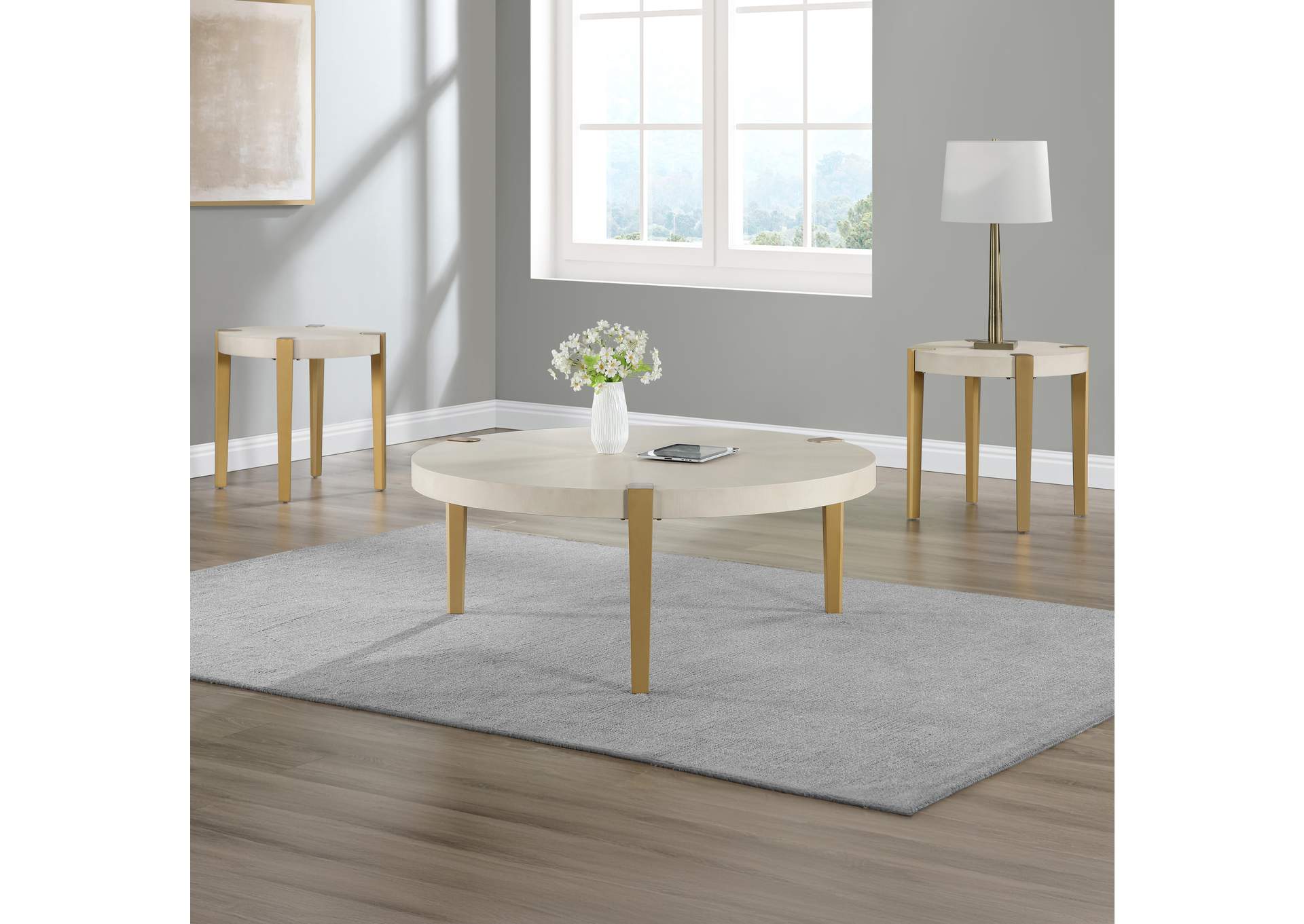 Gracie White 3-Piece Occasional Set image 1