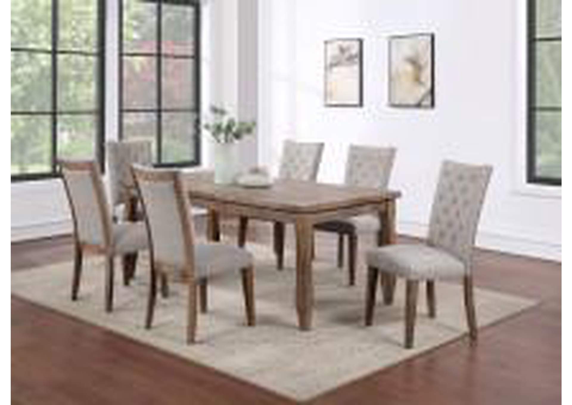 Riverdale Brown 7-Piece Dining Set image 1