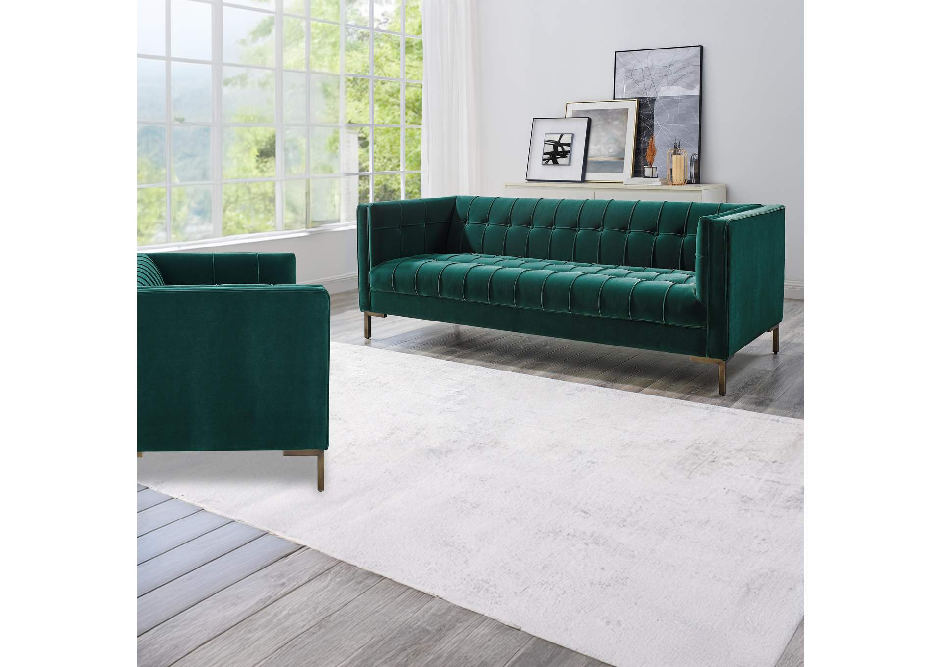 Isaac Green 2-Piece Living Room Set image 1
