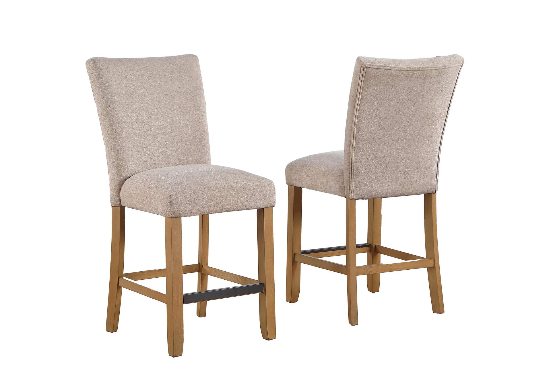 Artemis Beige Chenille Counter Chair image 1