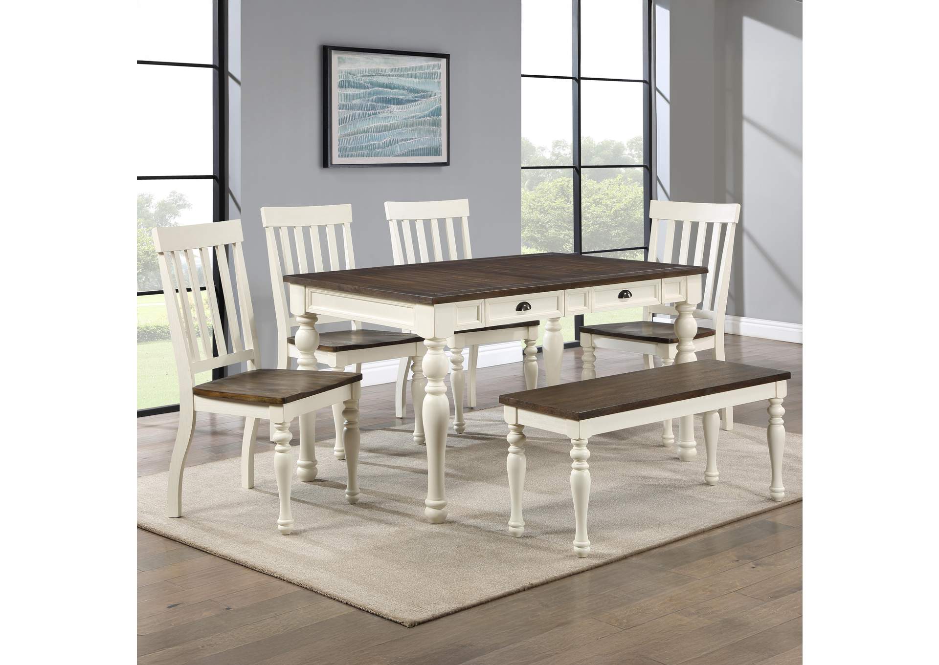 Joanna Two Tone 7-Piece Dining Set image 1