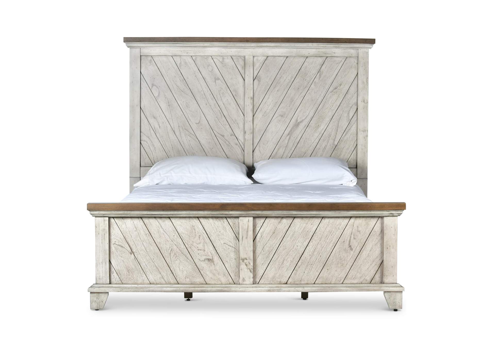 Bear Creek White Queen Bed image 1