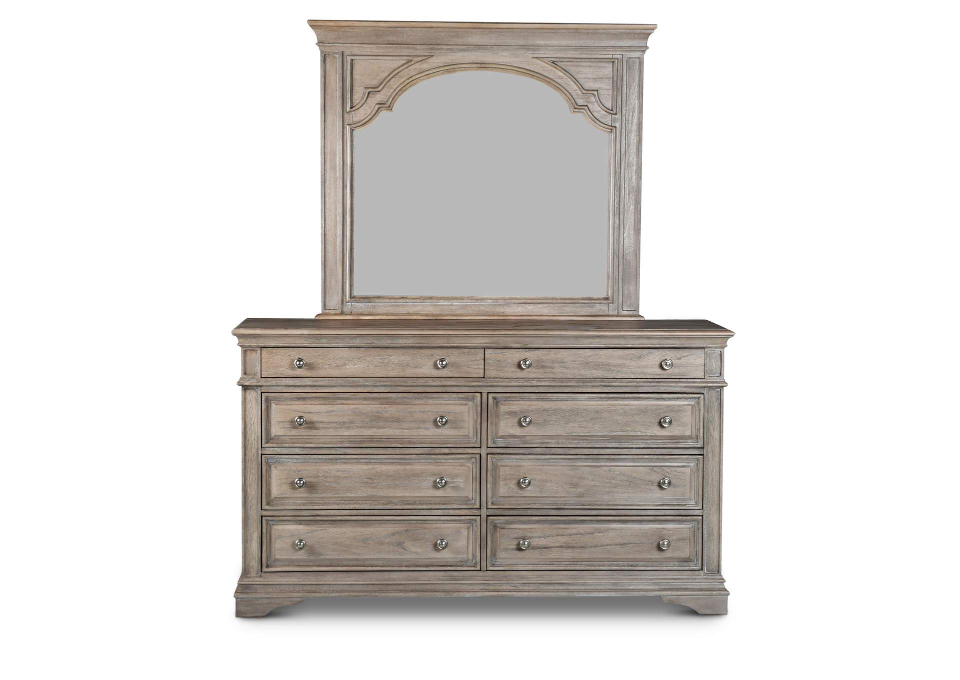 Highland Park Dresser and Mirror Driftwood image 1