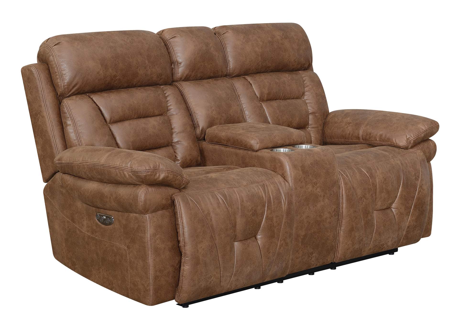 Brock Dual-Power Console Loveseat image 1