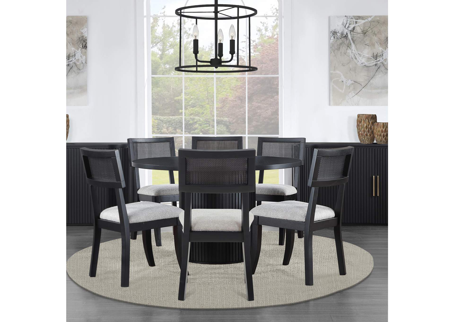 Colvin Black 7-Piece Dining Set image 1