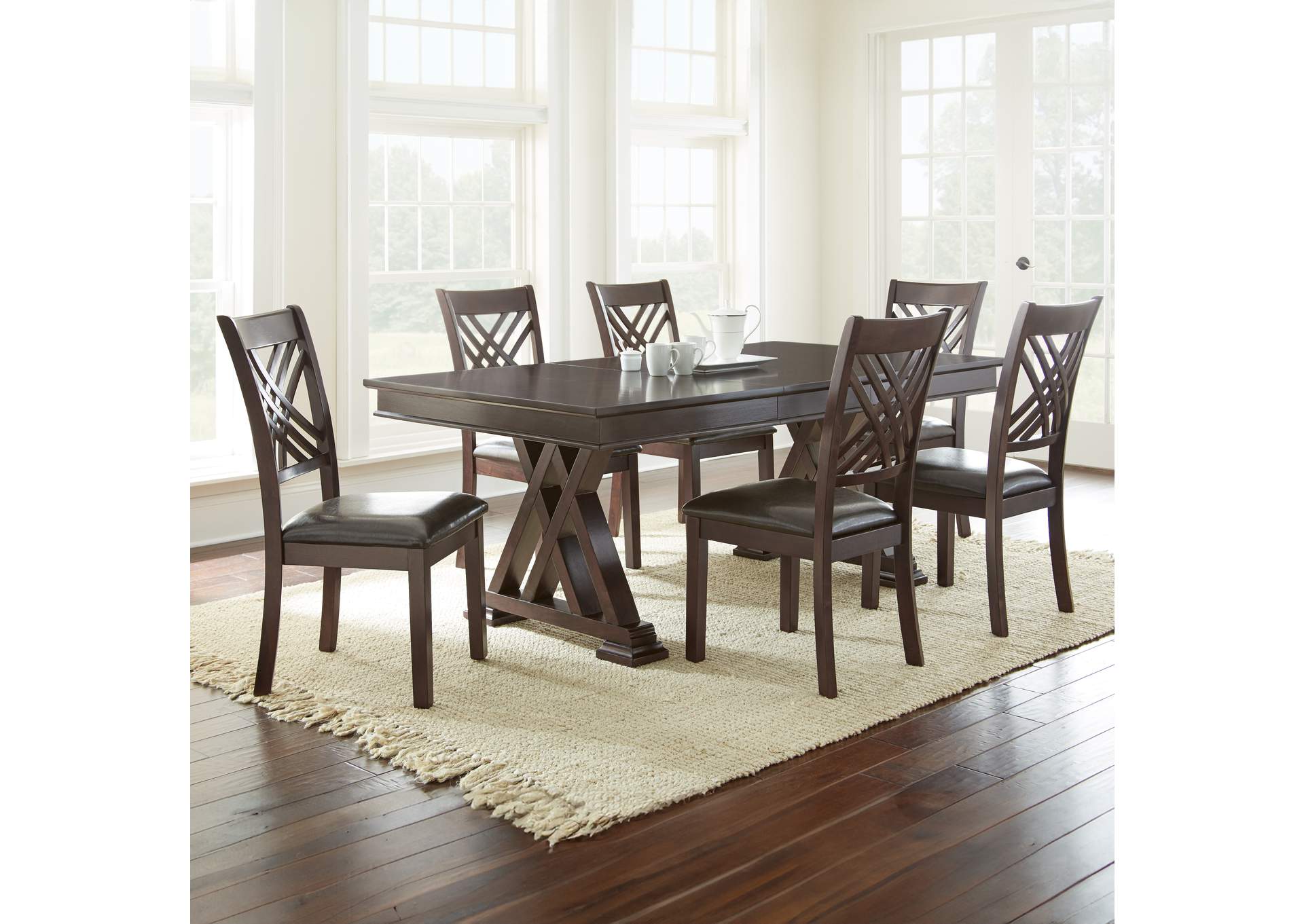 Adrian Brown 7-Piece Dining Set image 1