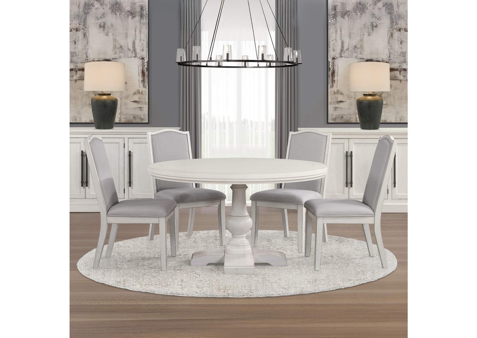 Warren White 5-Piece Dining Set image 1