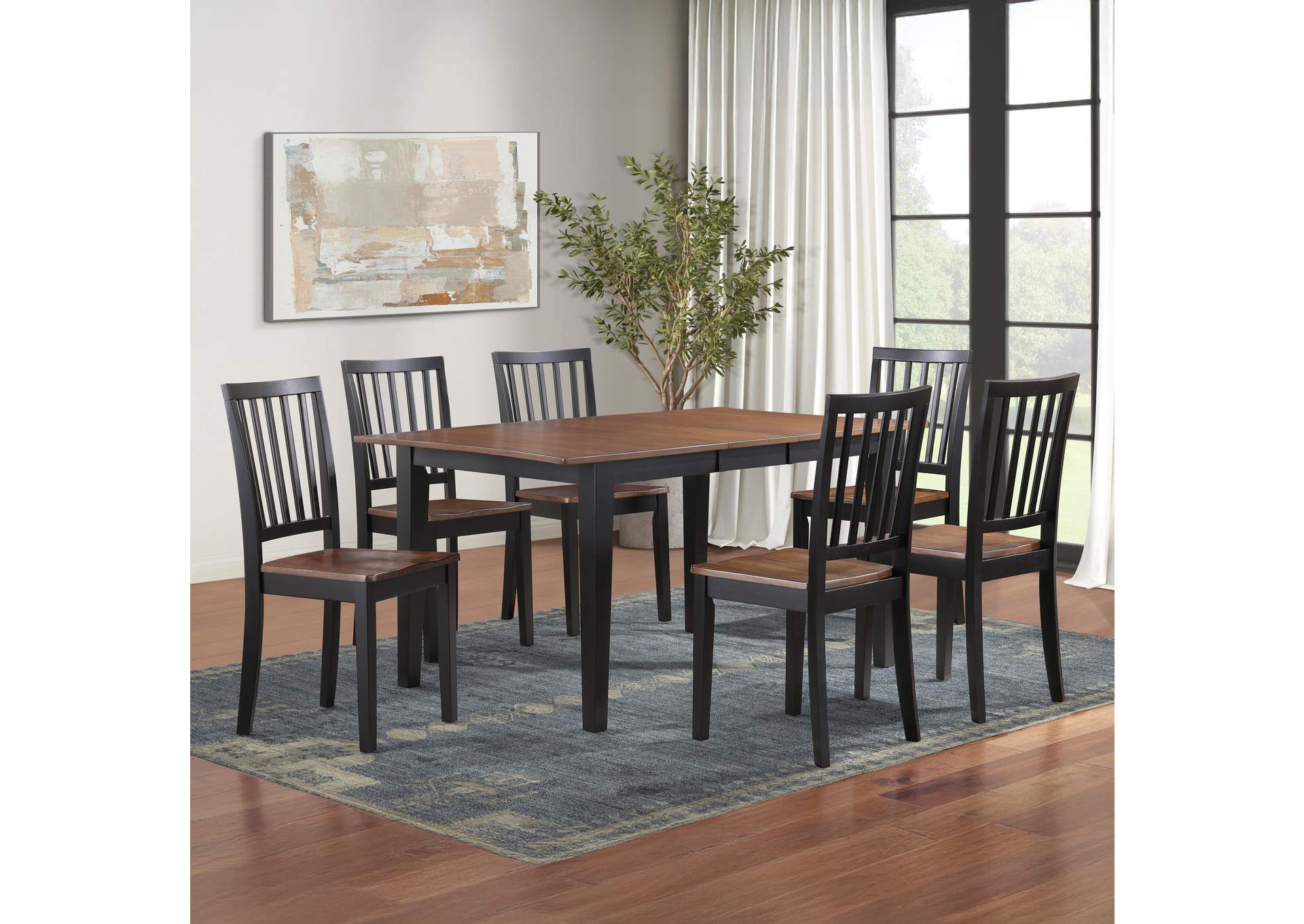 Joplin Brown 7-Piece Dining Set image 1