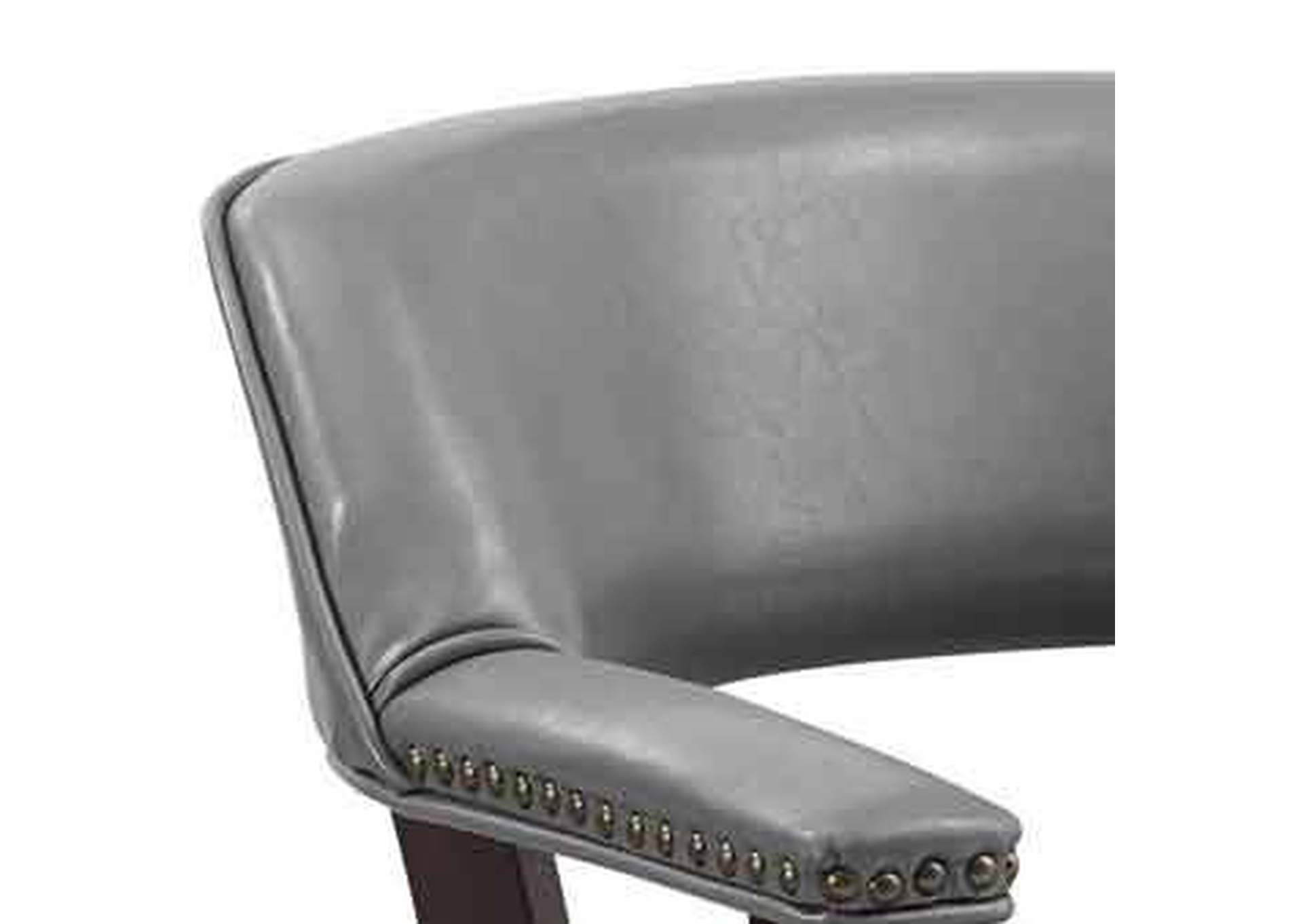 Tournament Gray Arm Chair with Casters image 1