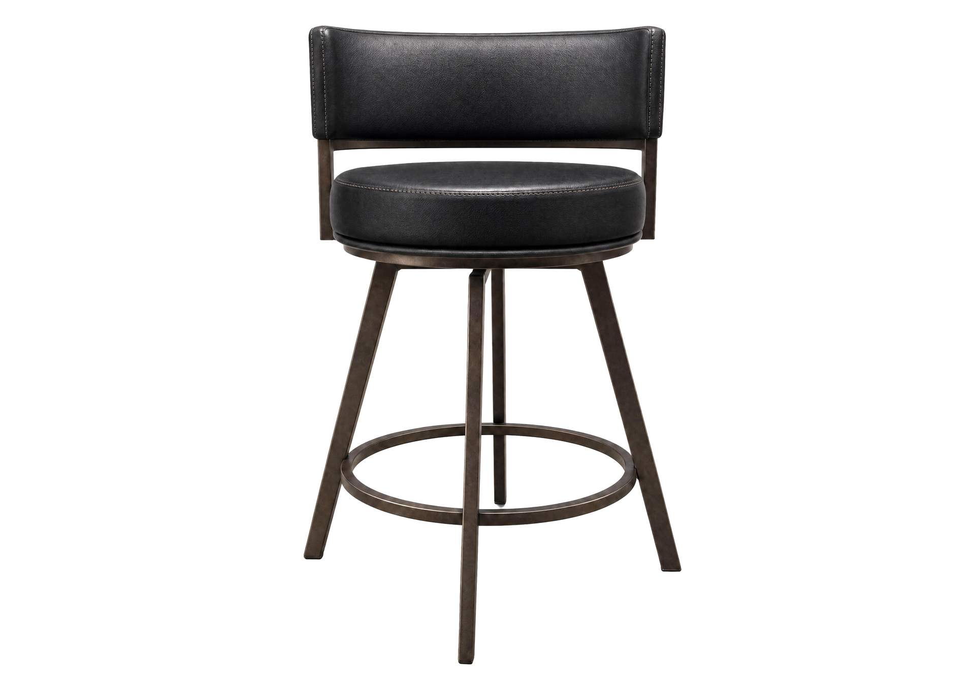 Geno Black Swivel Counter Stool image 1