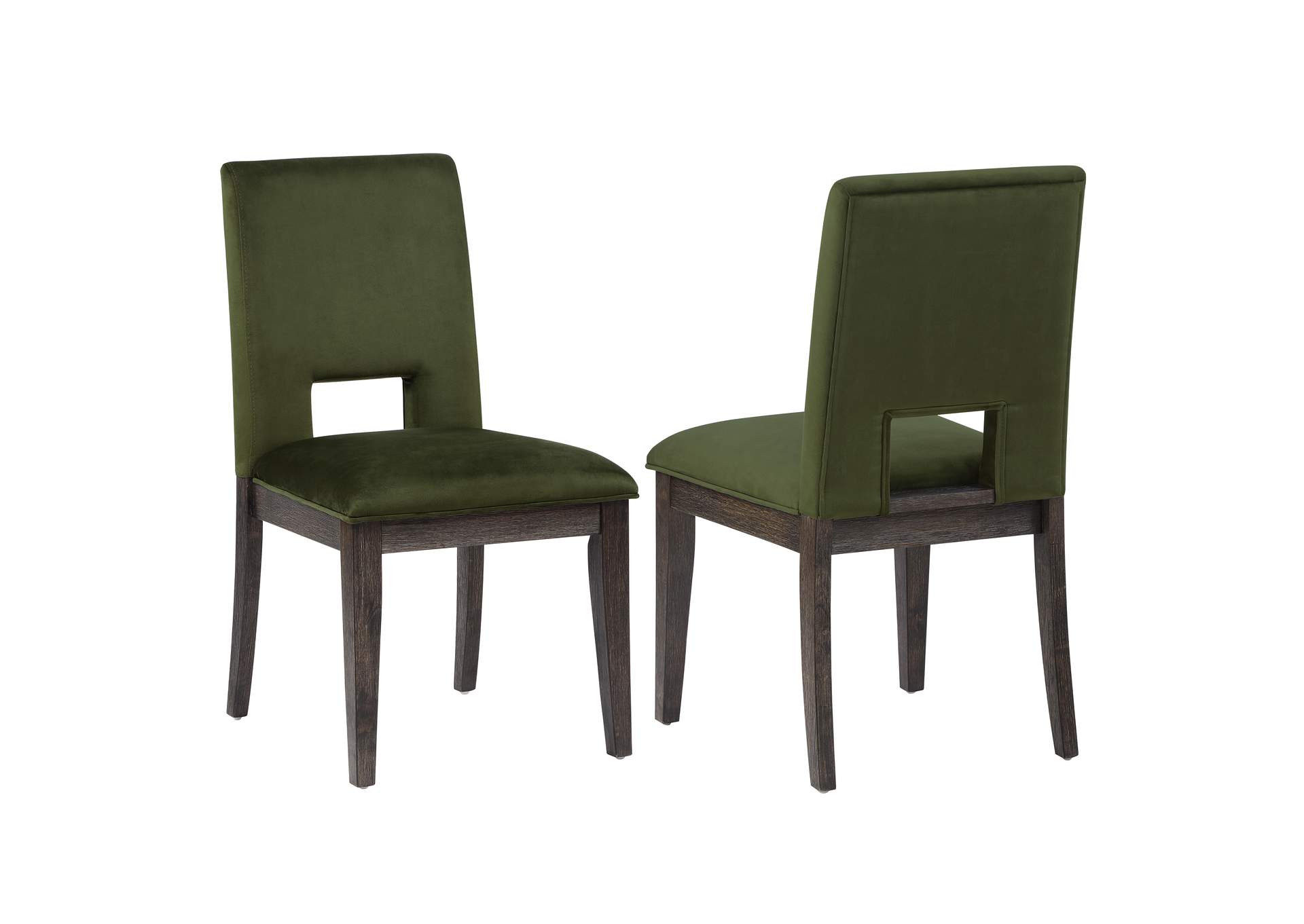 Evan Green Velvet Side Chair image 1