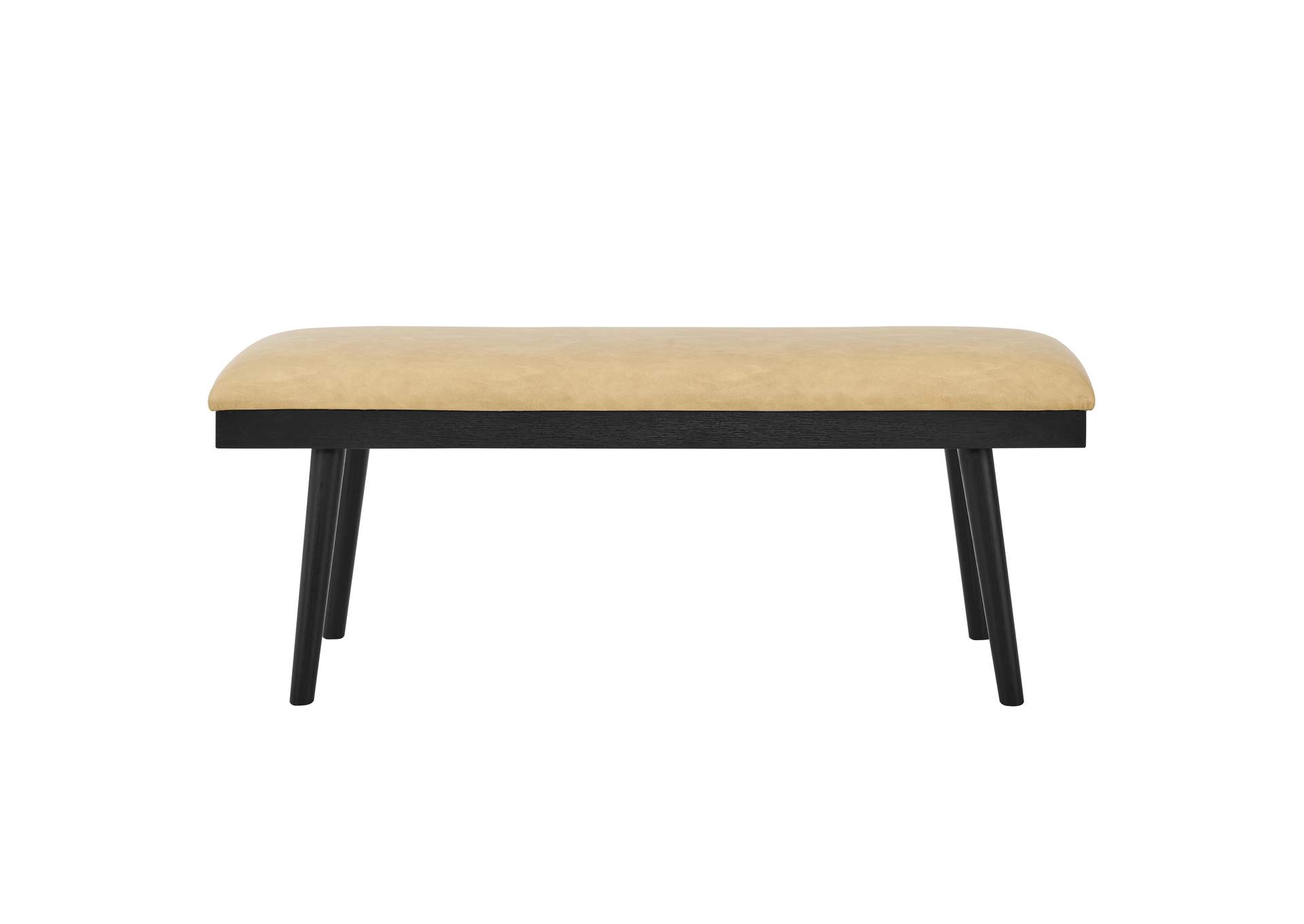 Vida 49″ Sand Vegan Leather Dining Bench image 1