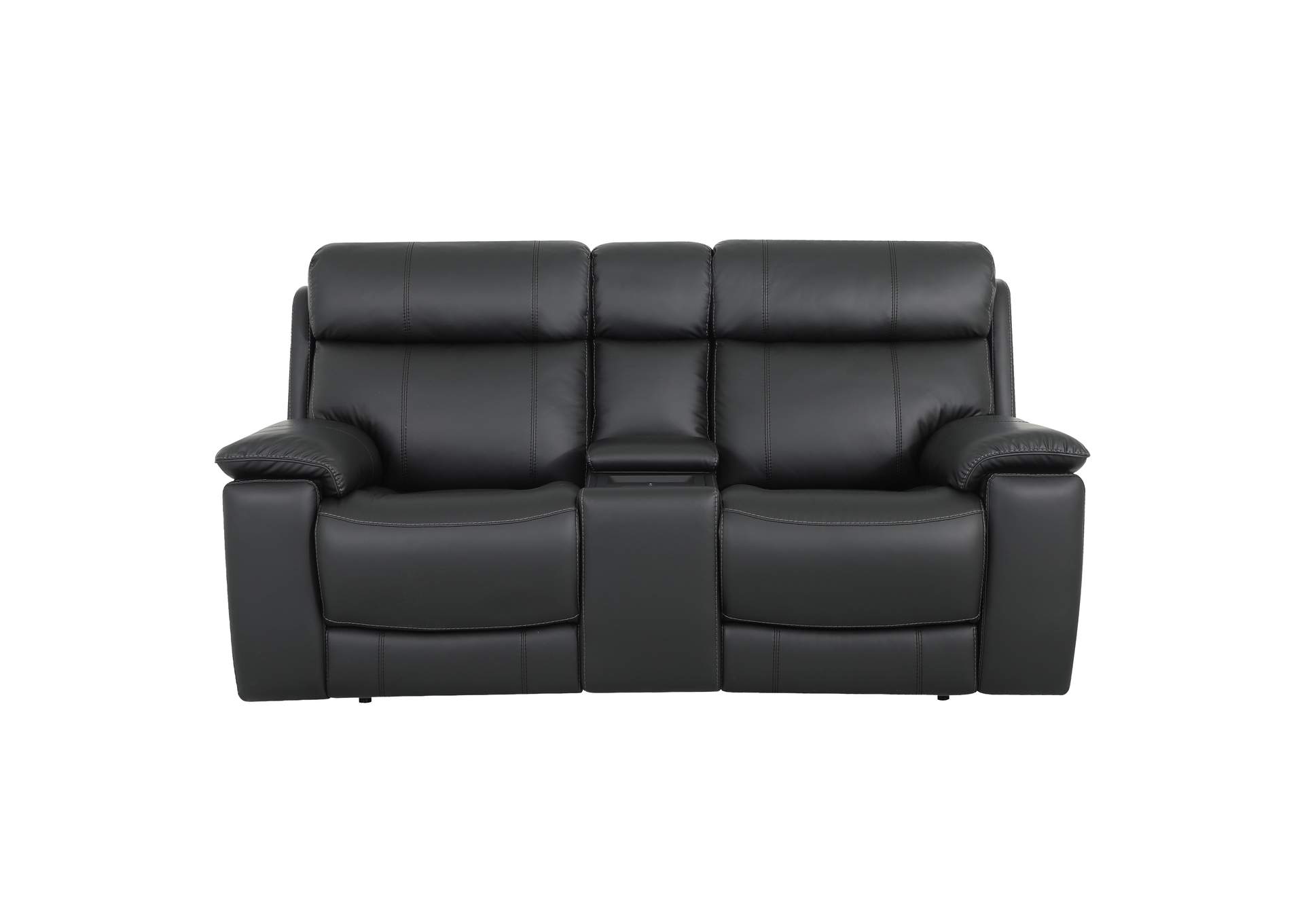 Zenith Black Power Console Loveseat image 1