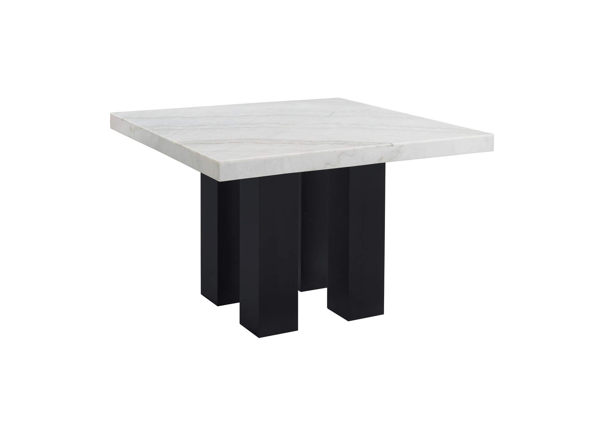 Camilla White Square Marble Dining Table image 1