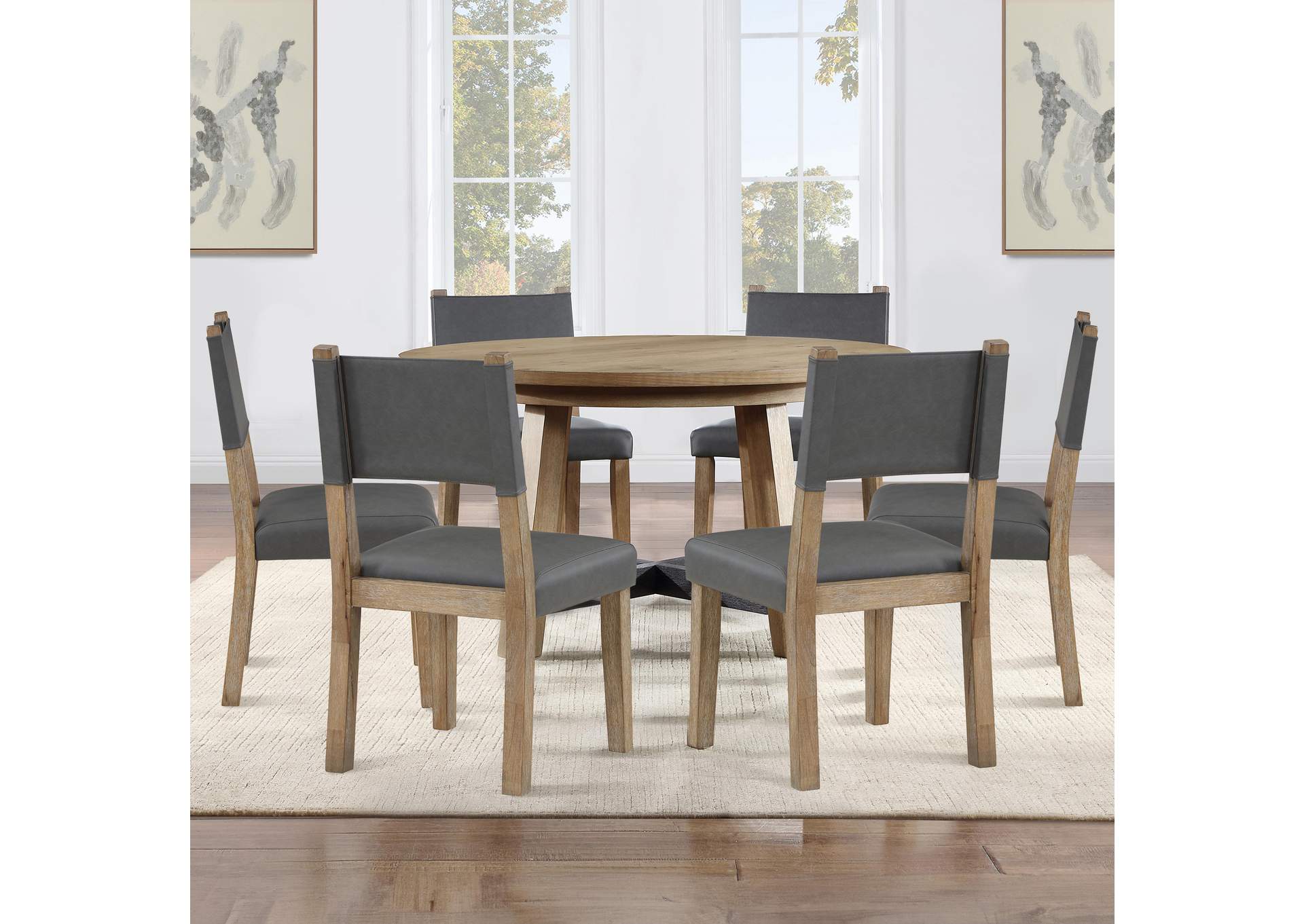 Aubrey Brown 7-Piece Dining Set image 1