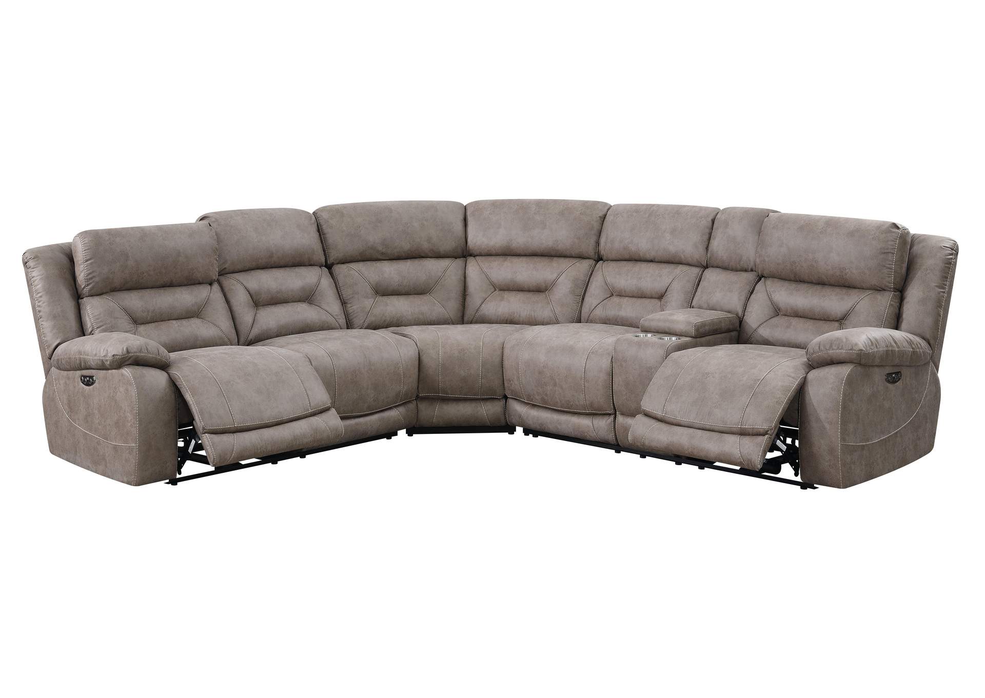 Aria Desert Sand Left-Arm-Facing Power Loveseat image 1