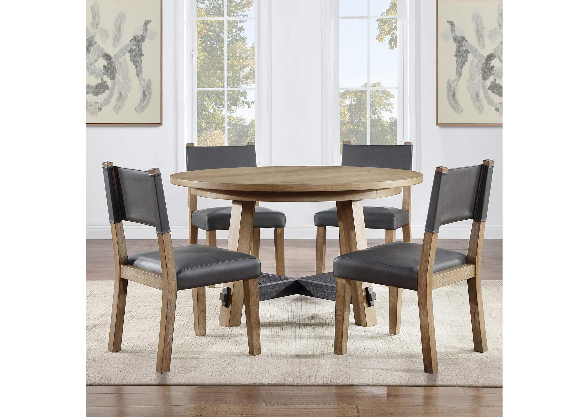 Aubrey Brown 5-Piece Dining Set image 1