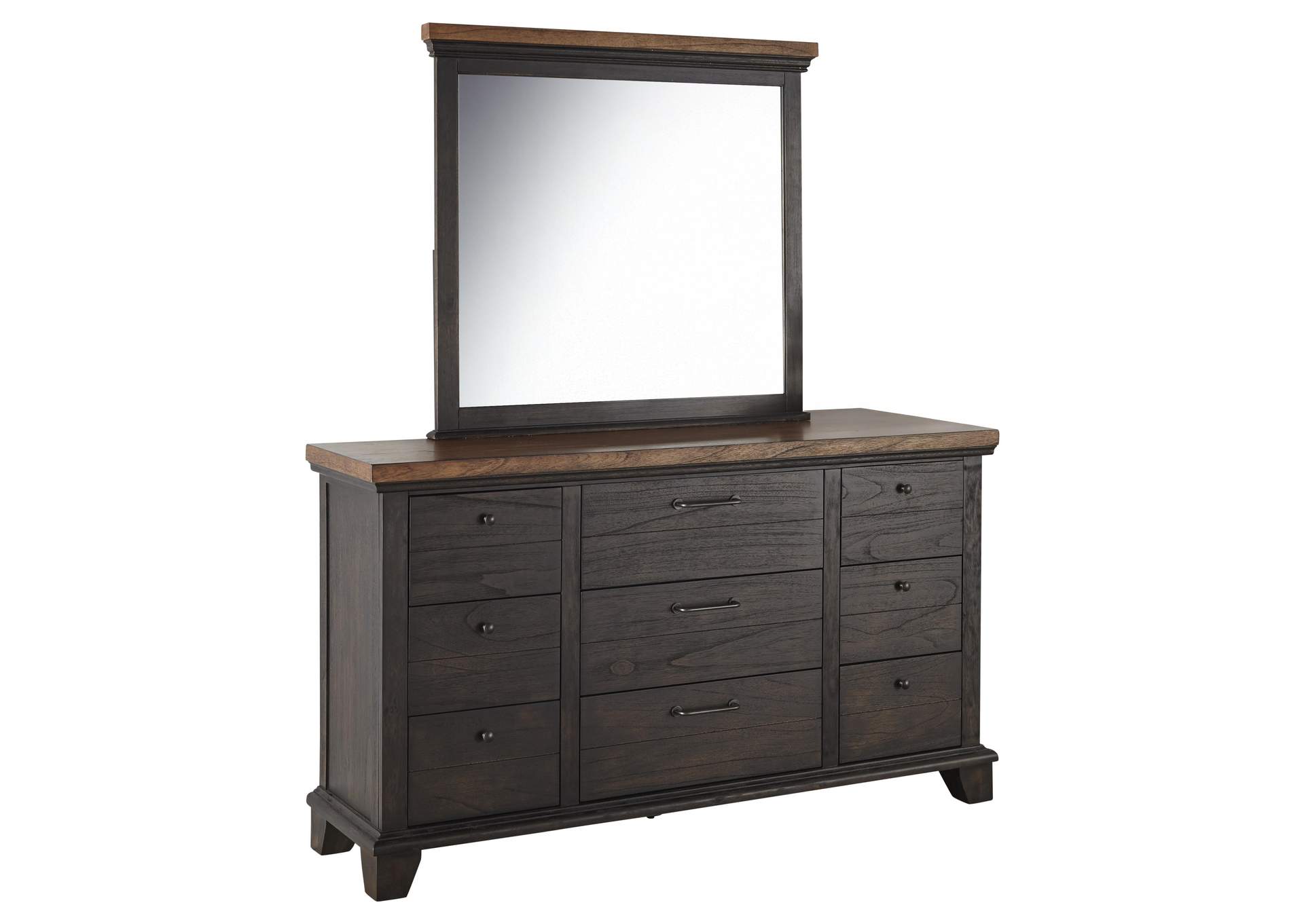 Bear Creek Brown Dresser with Mirror image 1