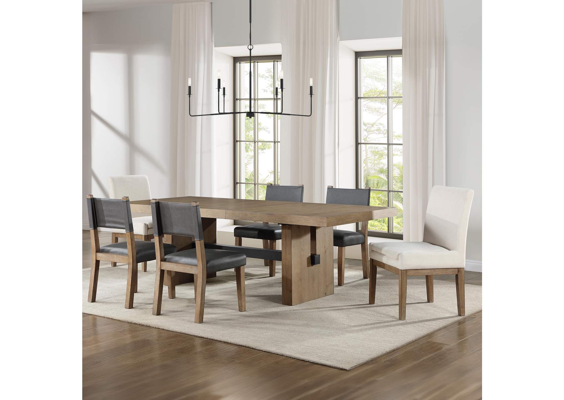 Aubrey Brown 7-Piece Dining Set image 1