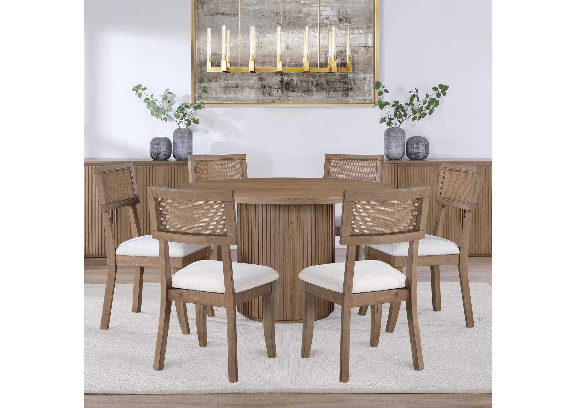 Colvin Brown 7-Piece Dining Set image 1