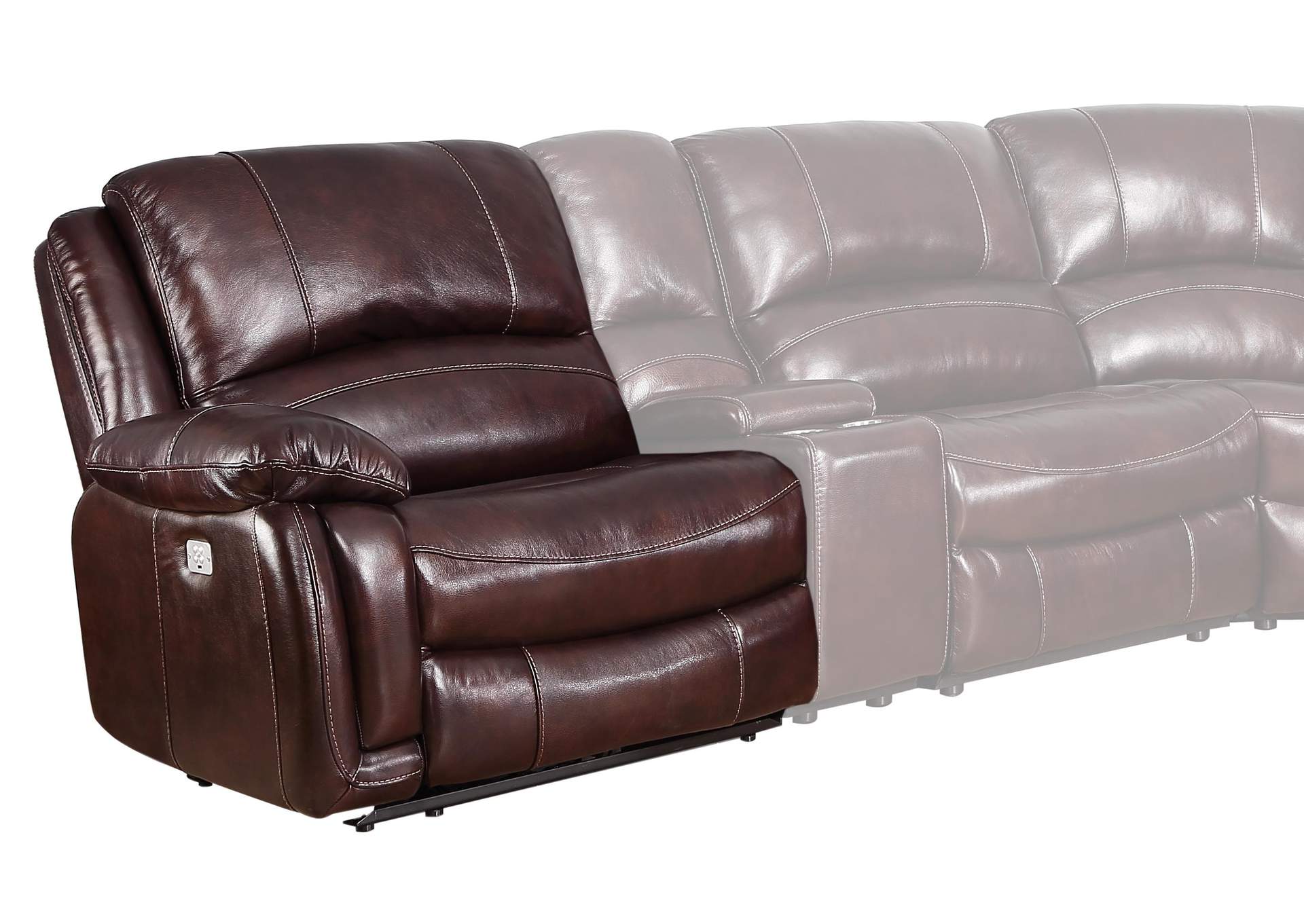 Denver Brown Right-Arm-Facing Dual-Power Recliner image 1