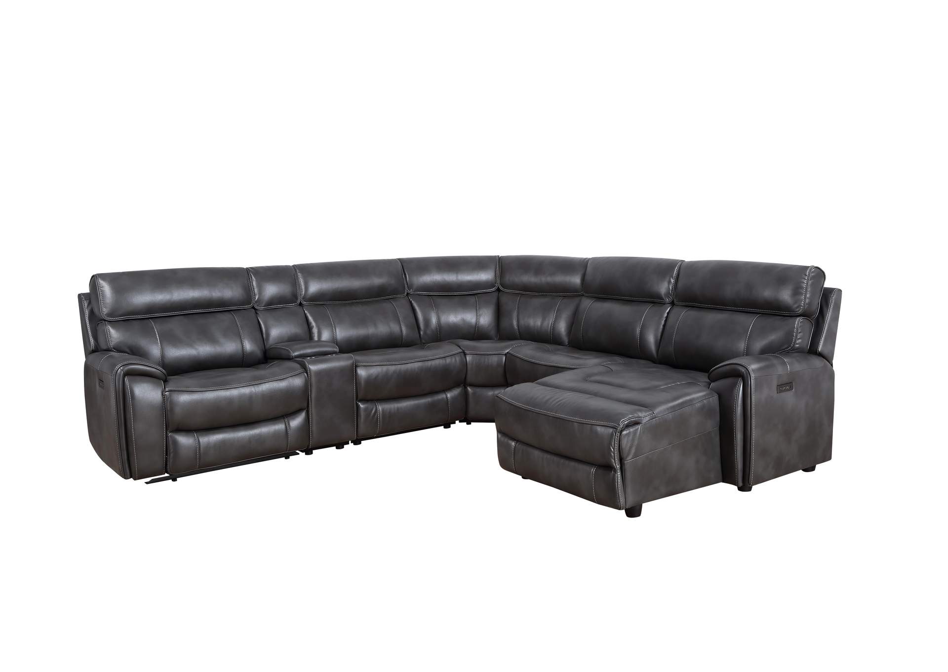 Provo Slate Left-Arm-Facing Dual-Power Recliner image 1