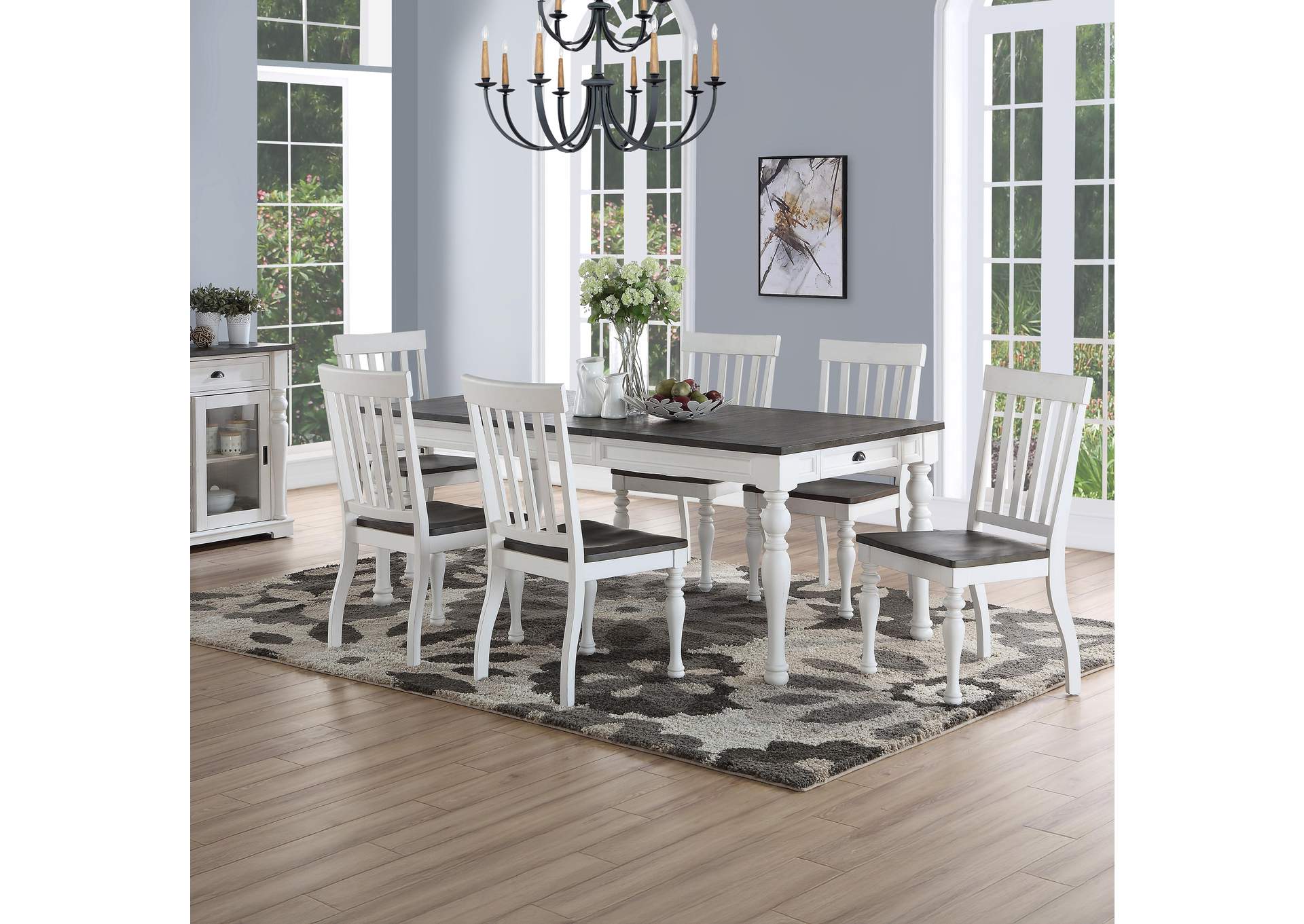 Joanna Two Tone 7-Piece Dining Set image 1